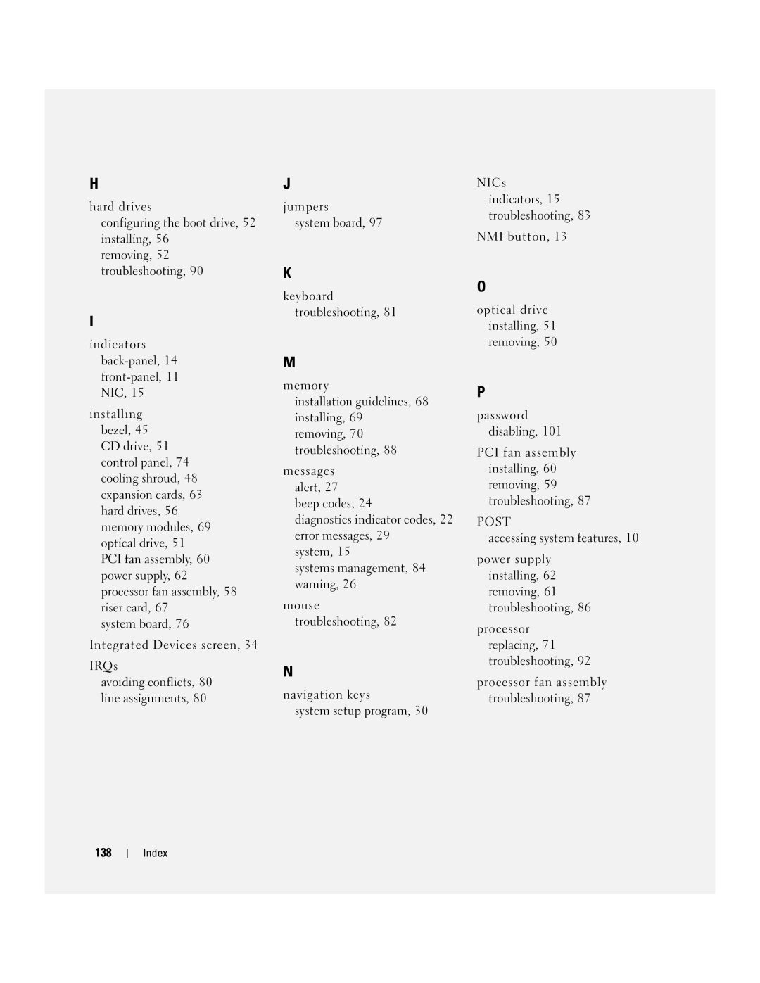 Dell 860 owner manual NMI button, Troubleshooting 