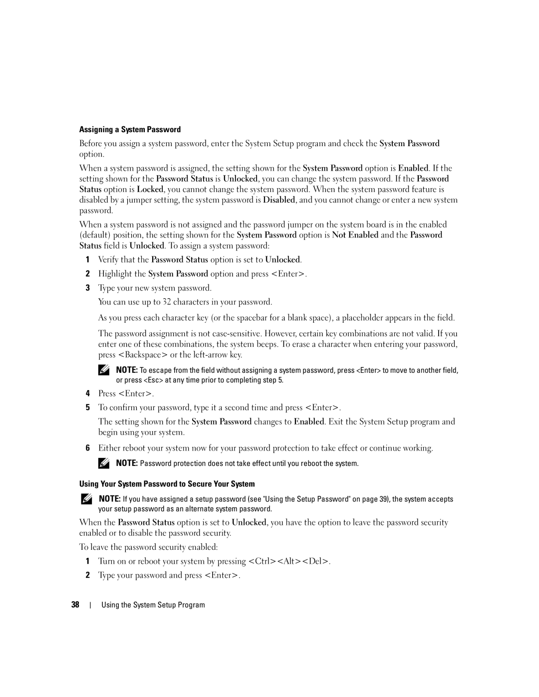 Dell 860 owner manual Using the System Setup Program 