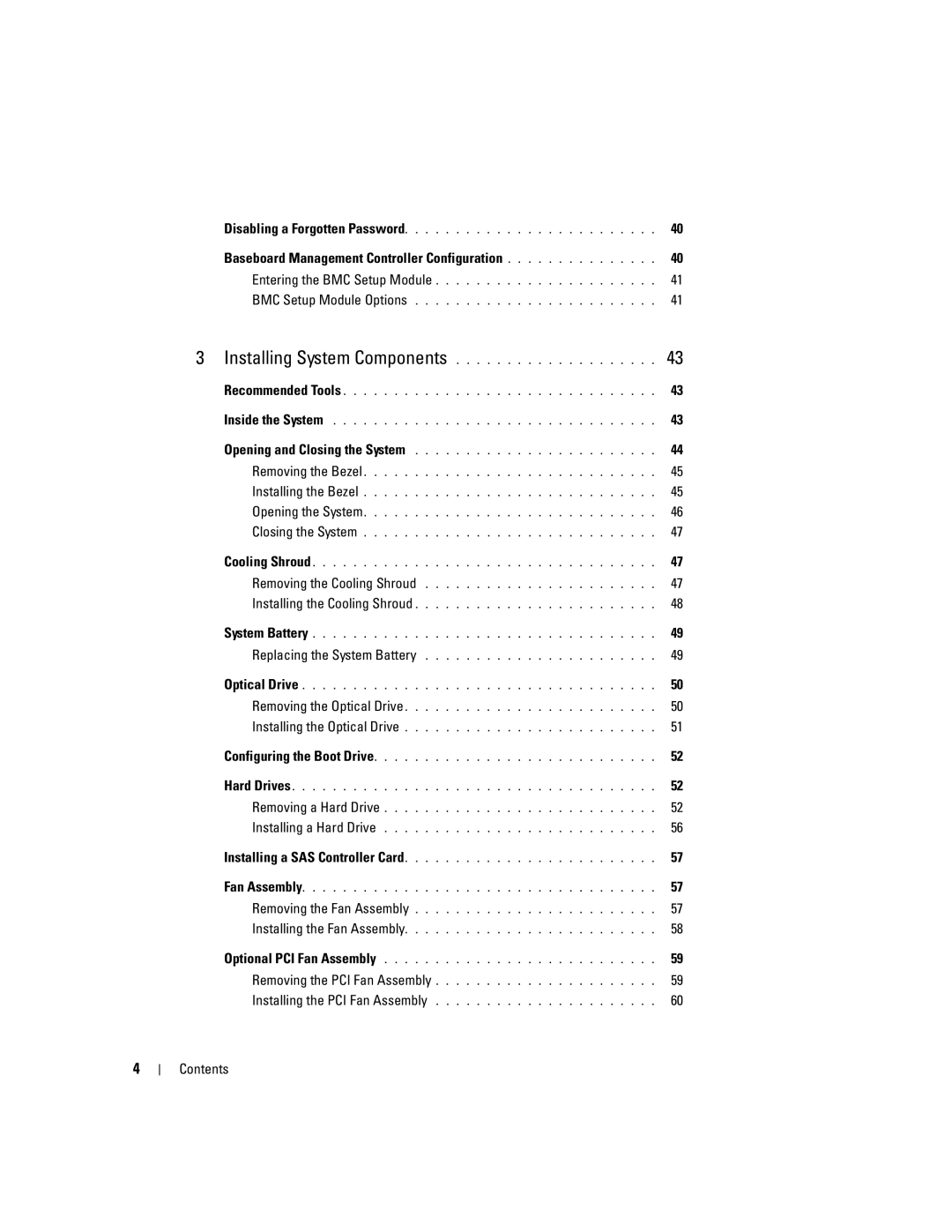 Dell 860 owner manual Baseboard Management Controller Configuration 