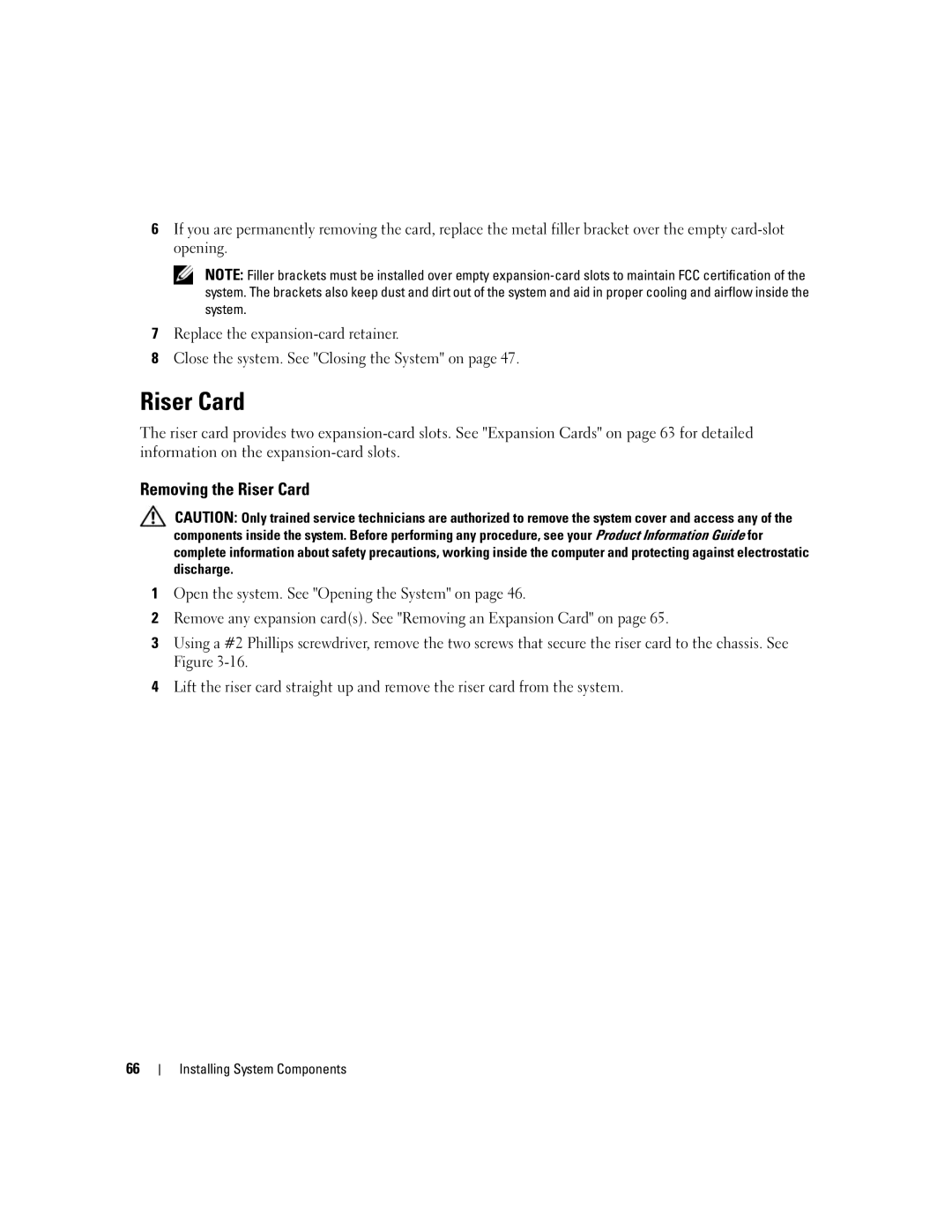 Dell 860 owner manual Removing the Riser Card 