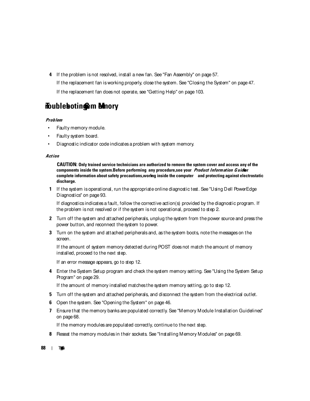 Dell 860 owner manual Troubleshooting System Memory 