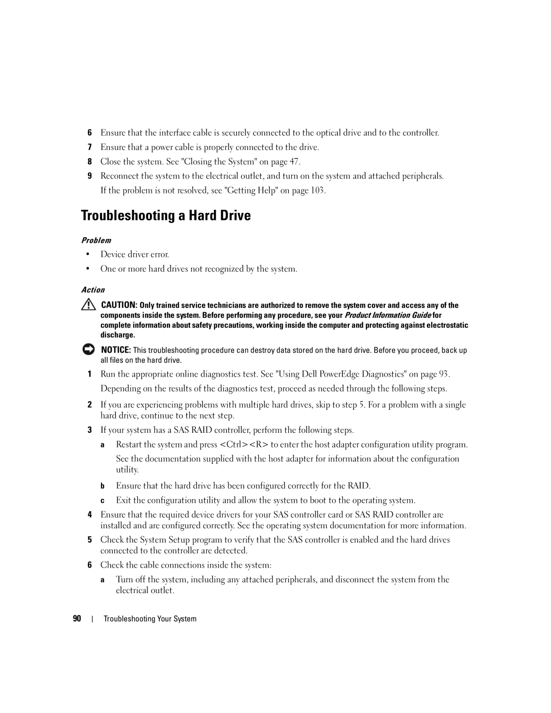 Dell 860 owner manual Troubleshooting a Hard Drive 