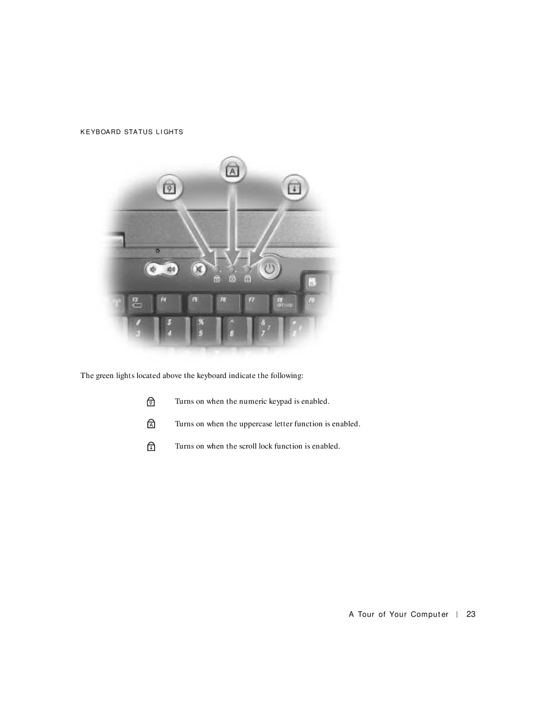 Dell 8600 manual Y B O a R D S T a T U S L I G H T S 