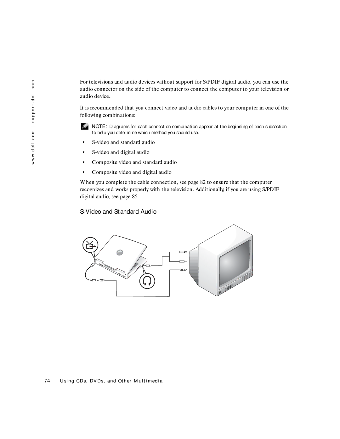 Dell 8600 manual Video and Standard Audio 