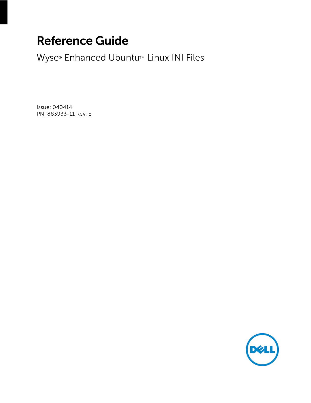 Dell 883933-11 Rev. E manual Reference Guide, Wyse Enhanced UbuntuTM Linux INI Files 