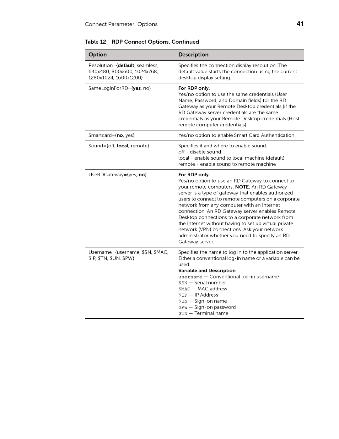 Dell 883933-11 Rev. E manual Yes/no option to use the same credentials User 