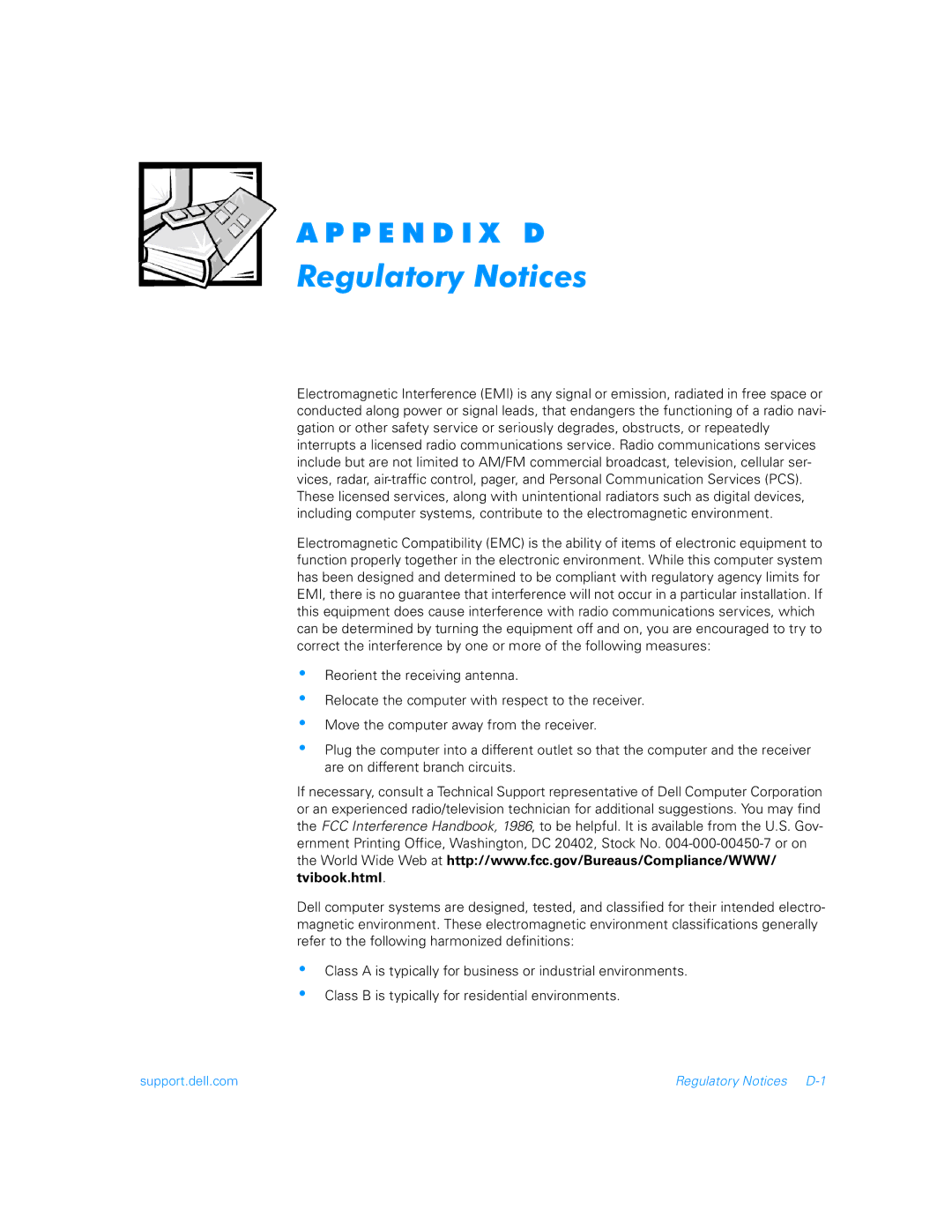 Dell 900 manual Regulatory Notices 