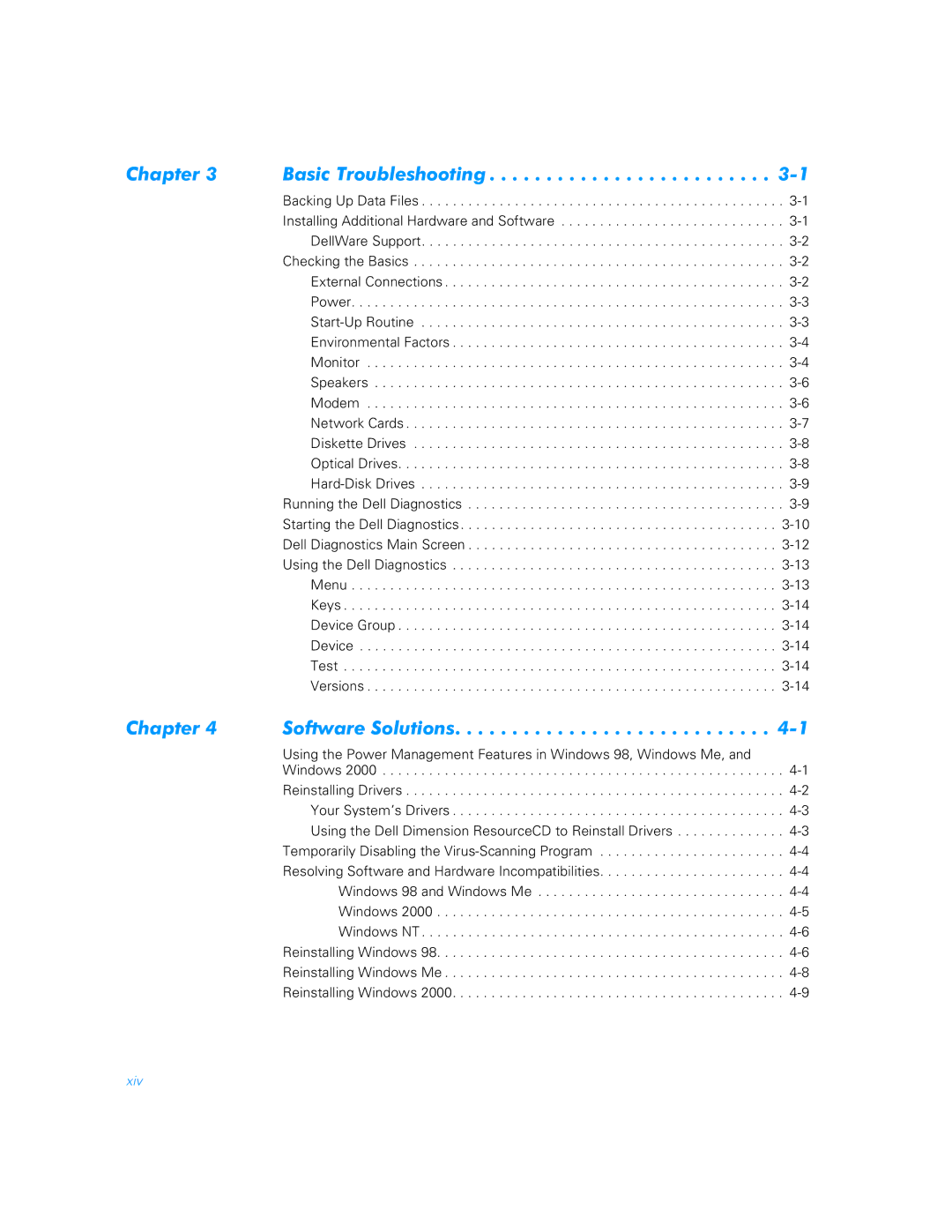 Dell 900 manual Basic Troubleshooting, Software Solutions 