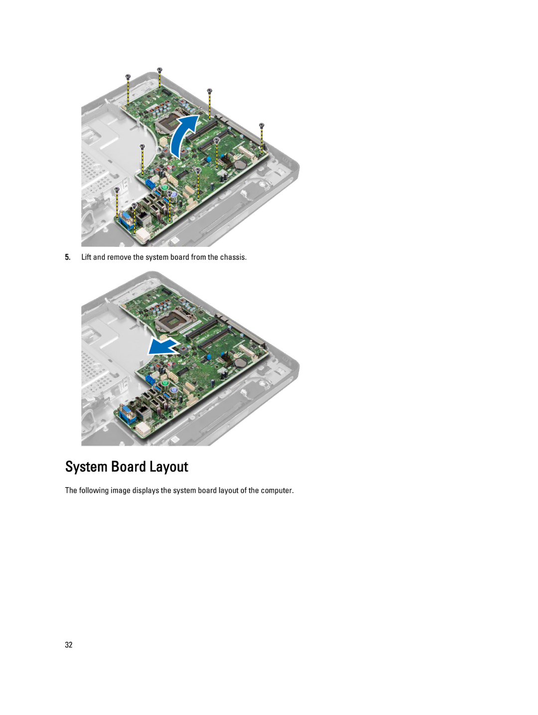 Dell 9010 owner manual System Board Layout 