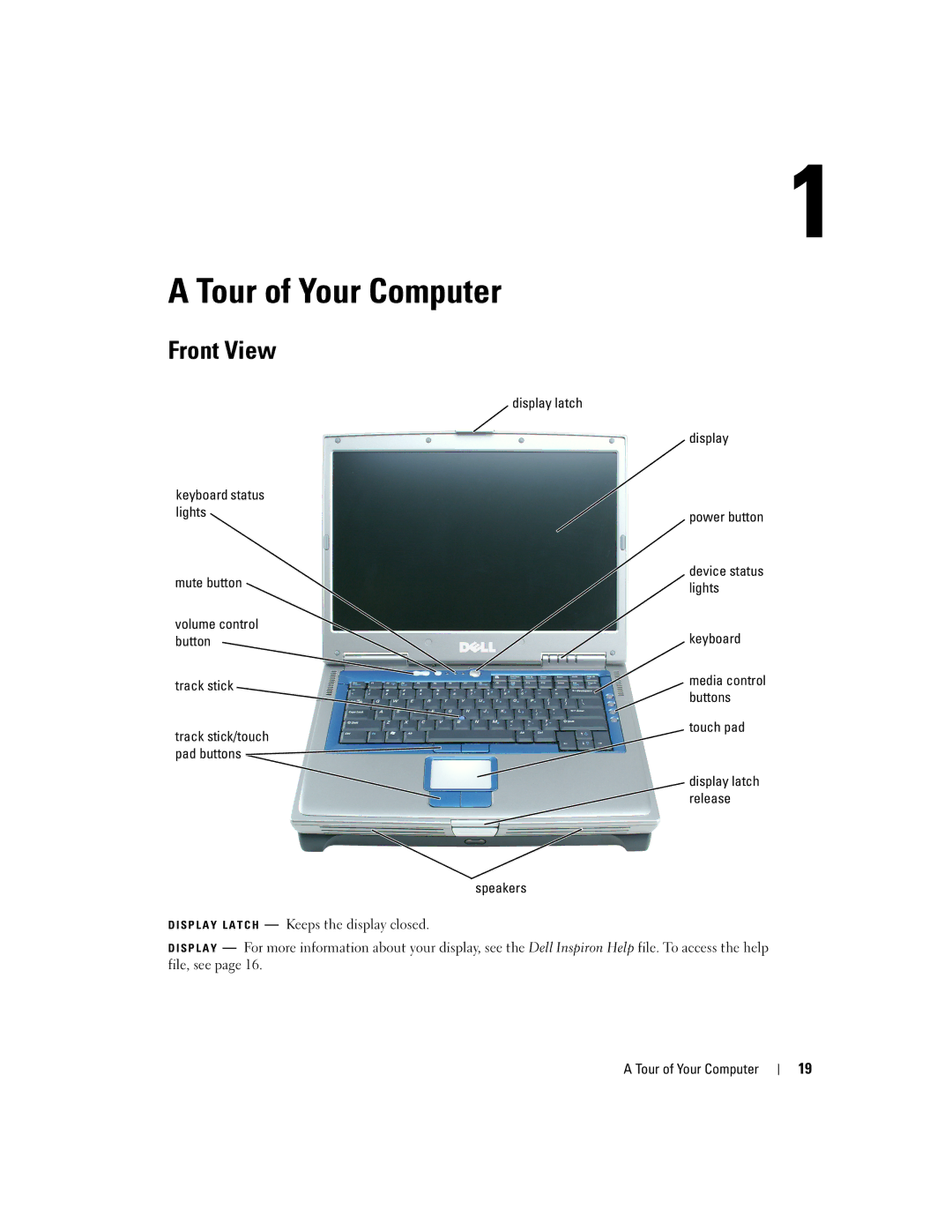 Dell 9100 owner manual Tour of Your Computer, Front View 