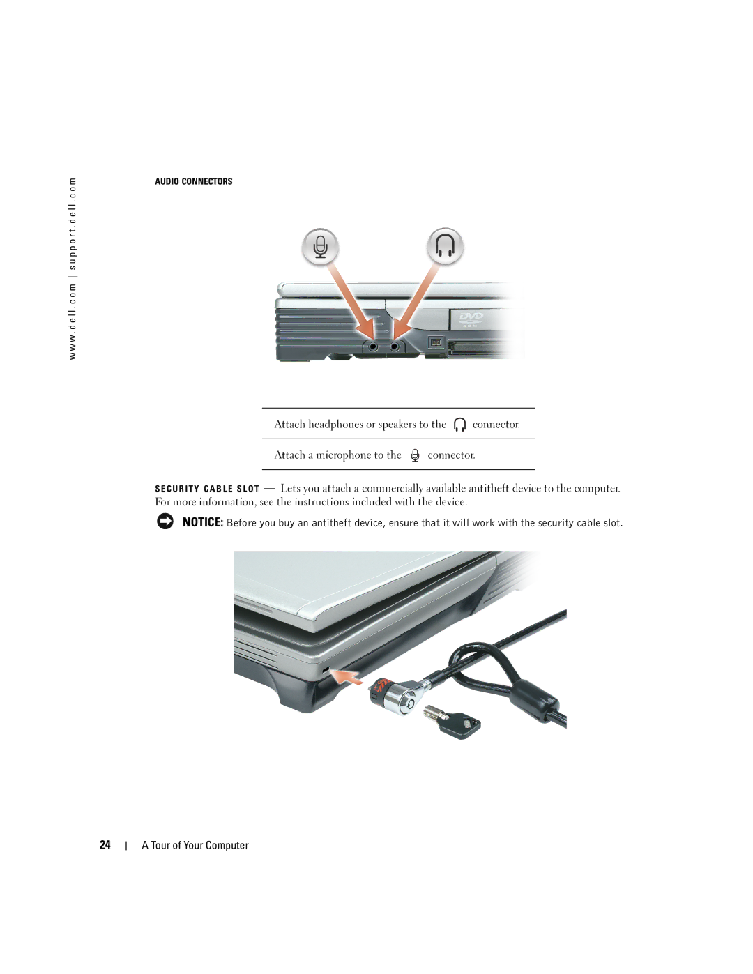 Dell 9100 owner manual Audio Connectors 