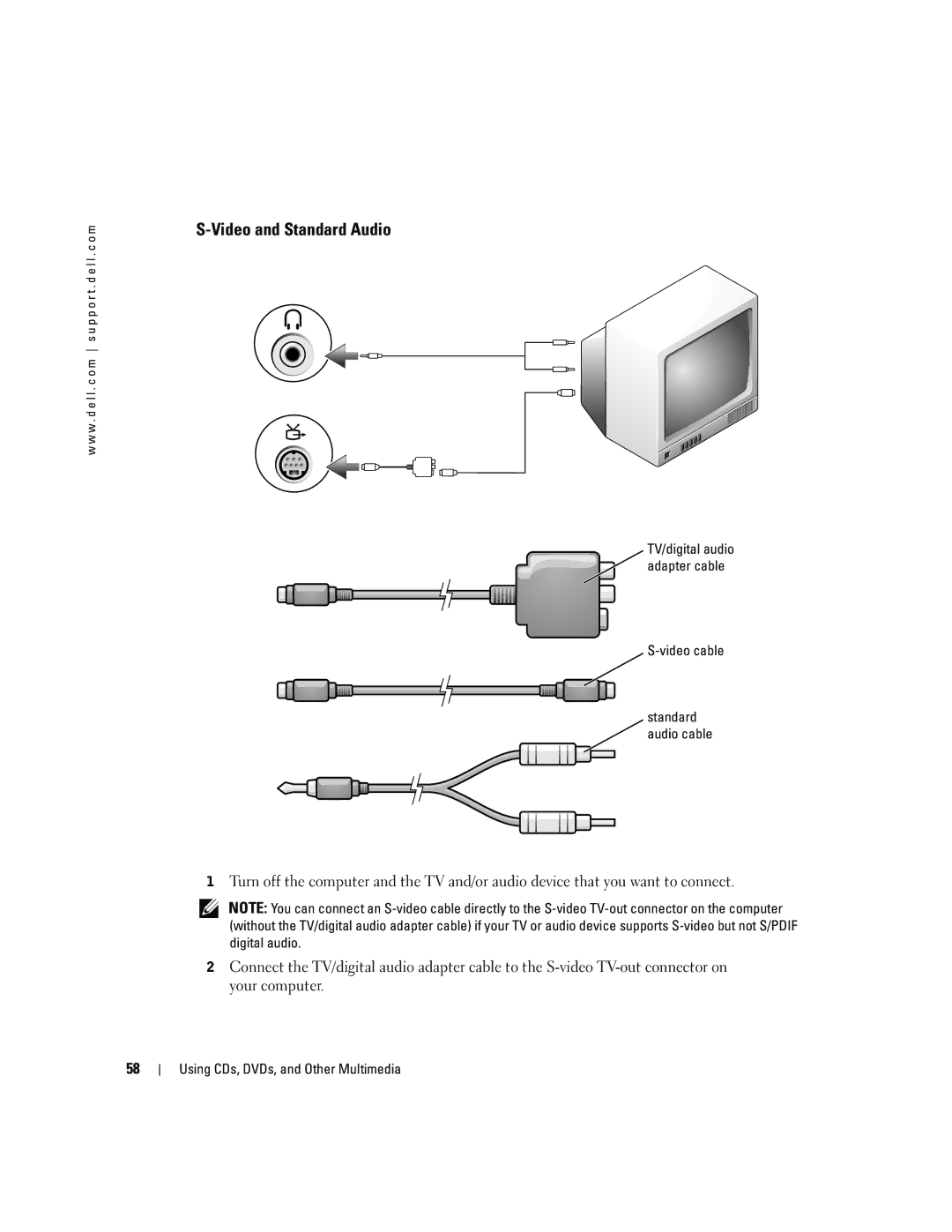 Dell 9100 owner manual Video and Standard Audio 