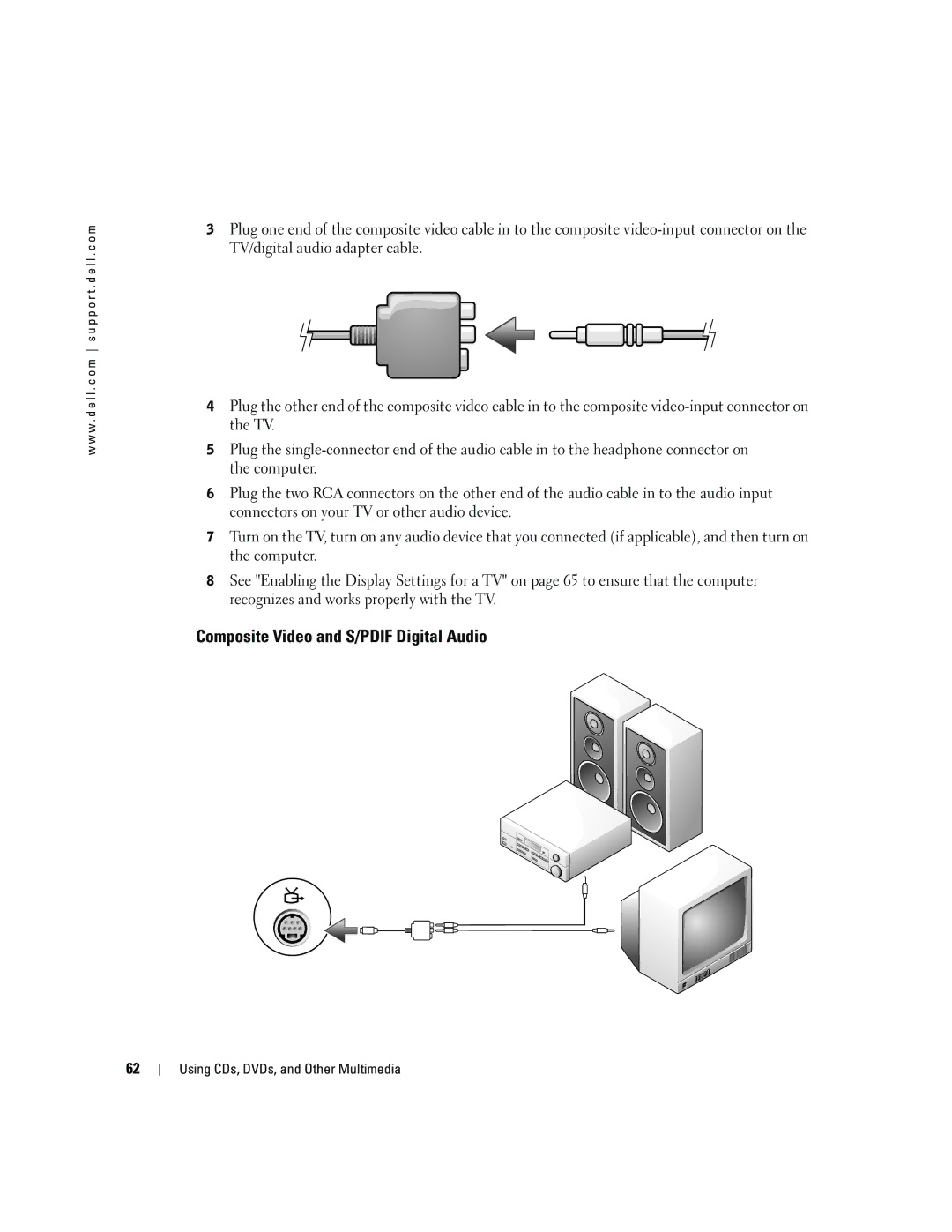 Dell 9100 owner manual Composite Video and S/PDIF Digital Audio 