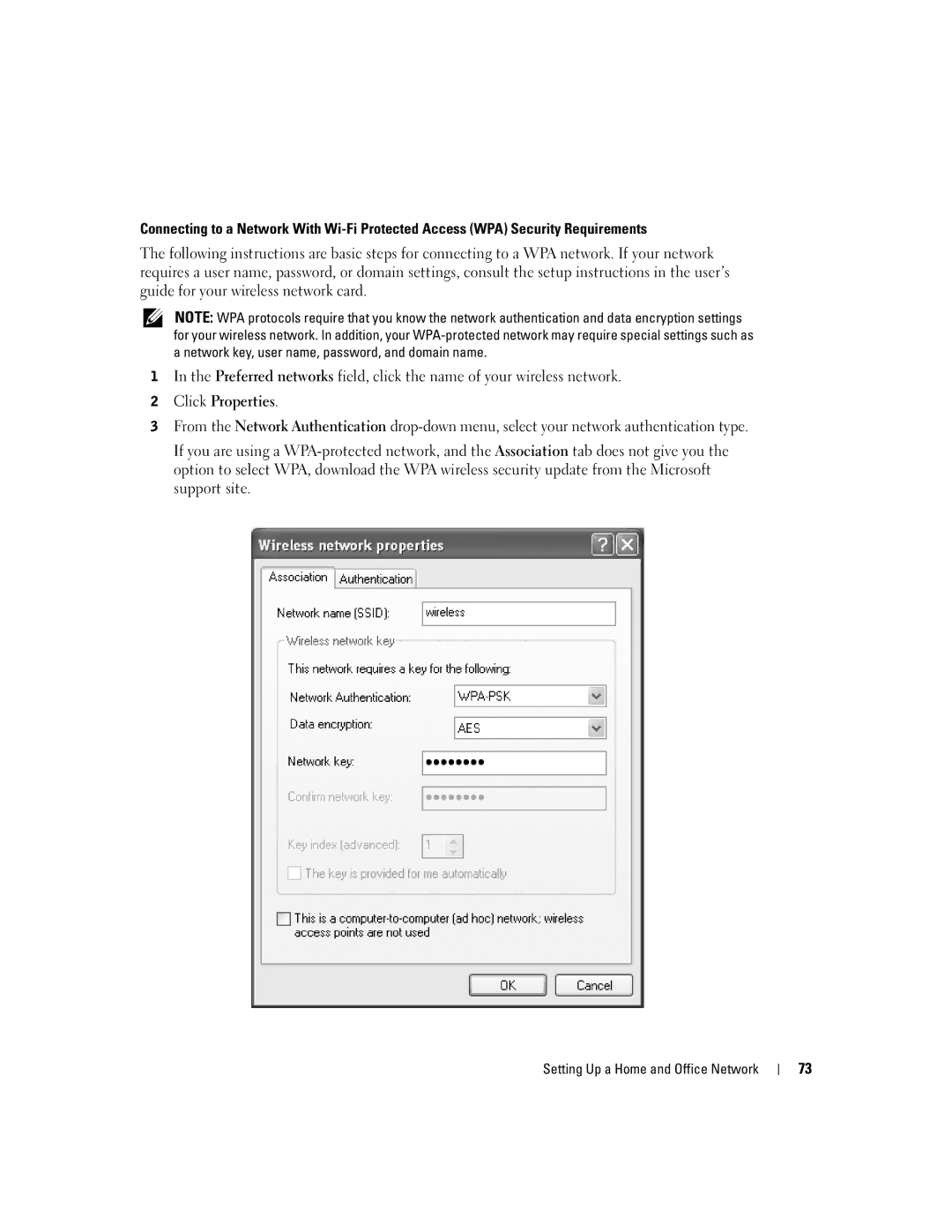 Dell 9100 owner manual Click Properties 