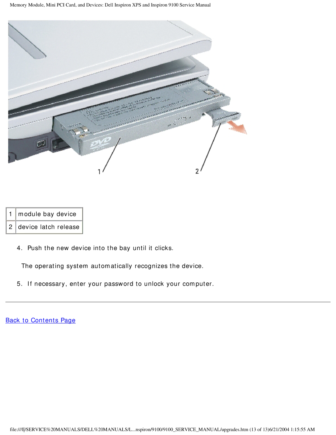 Dell 9100 service manual Back to Contents 