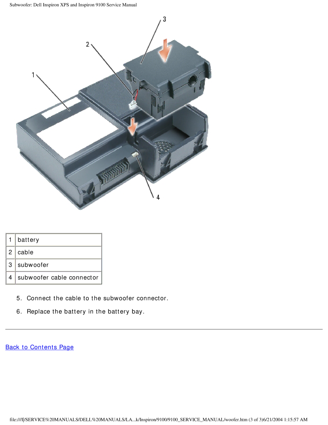 Dell 9100 service manual Back to Contents 