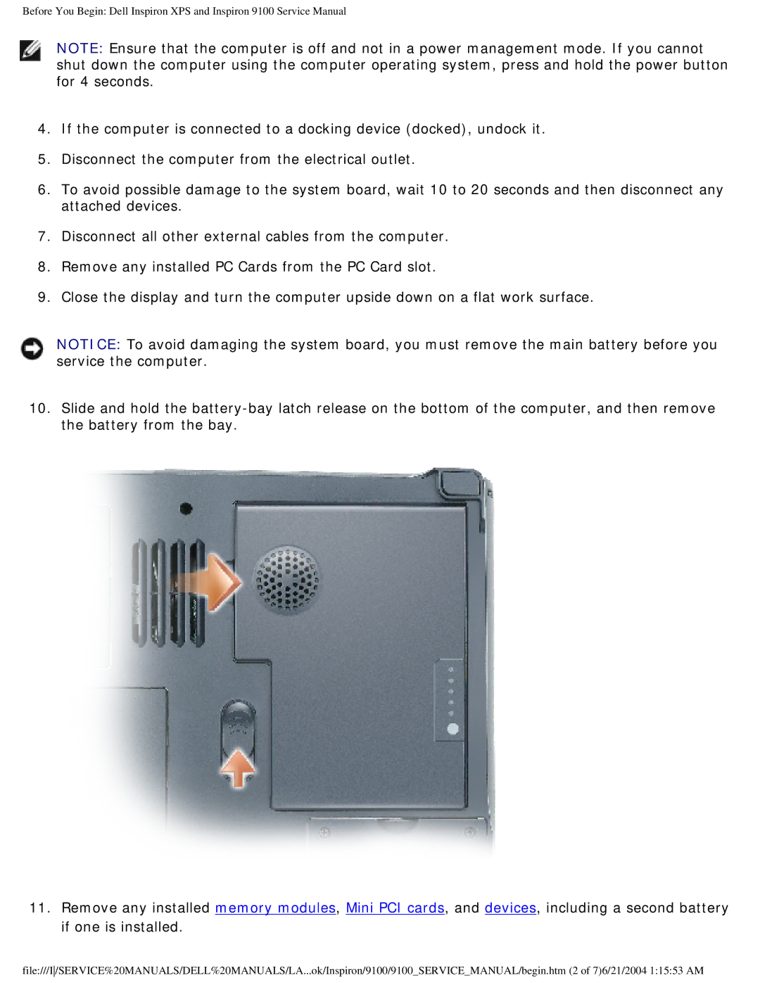 Dell 9100 service manual 