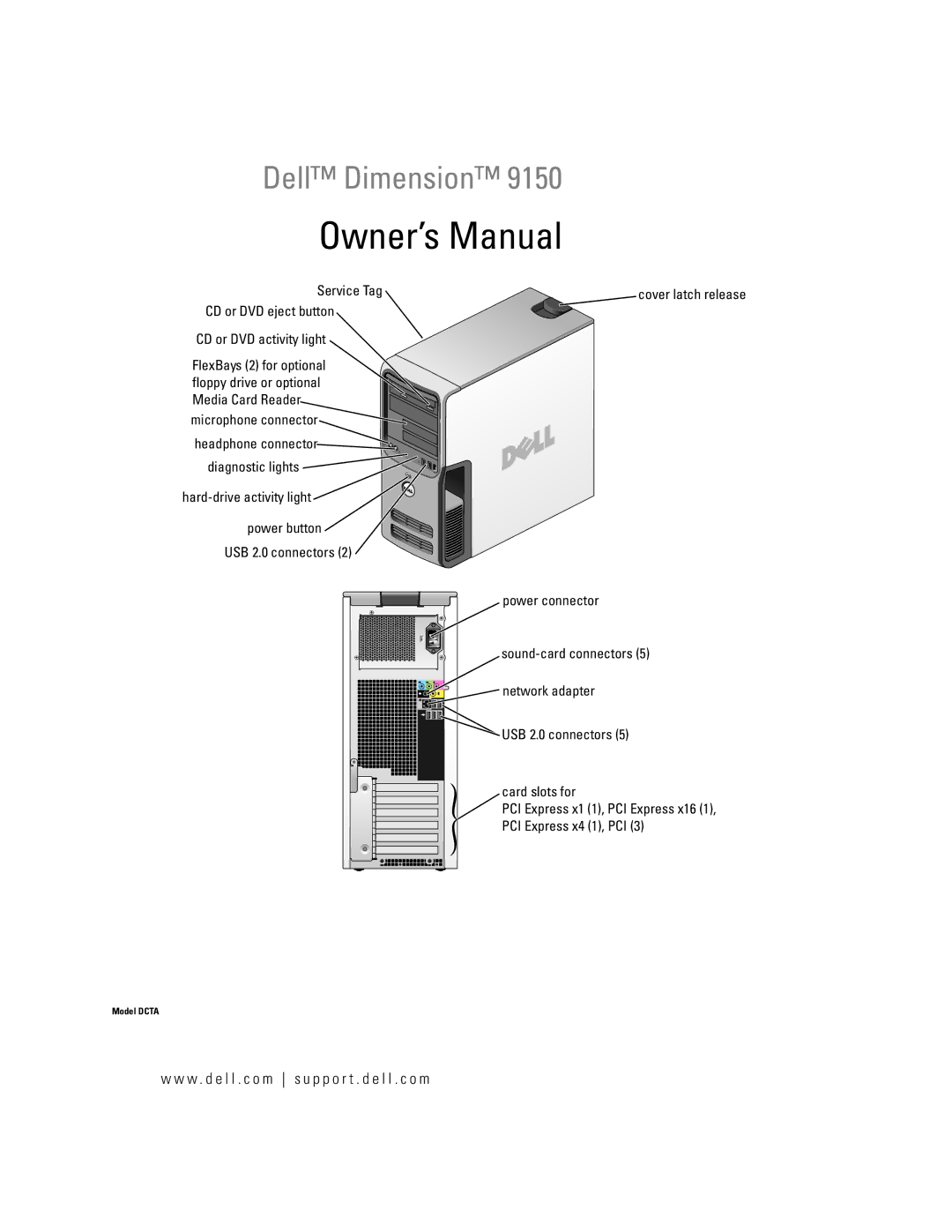 Dell 9150 manual W . d e l l . c o m s u p p o r t . d e l l . c o m 