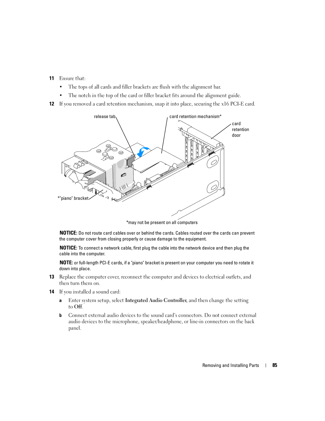 Dell 9150 manual Release tab 