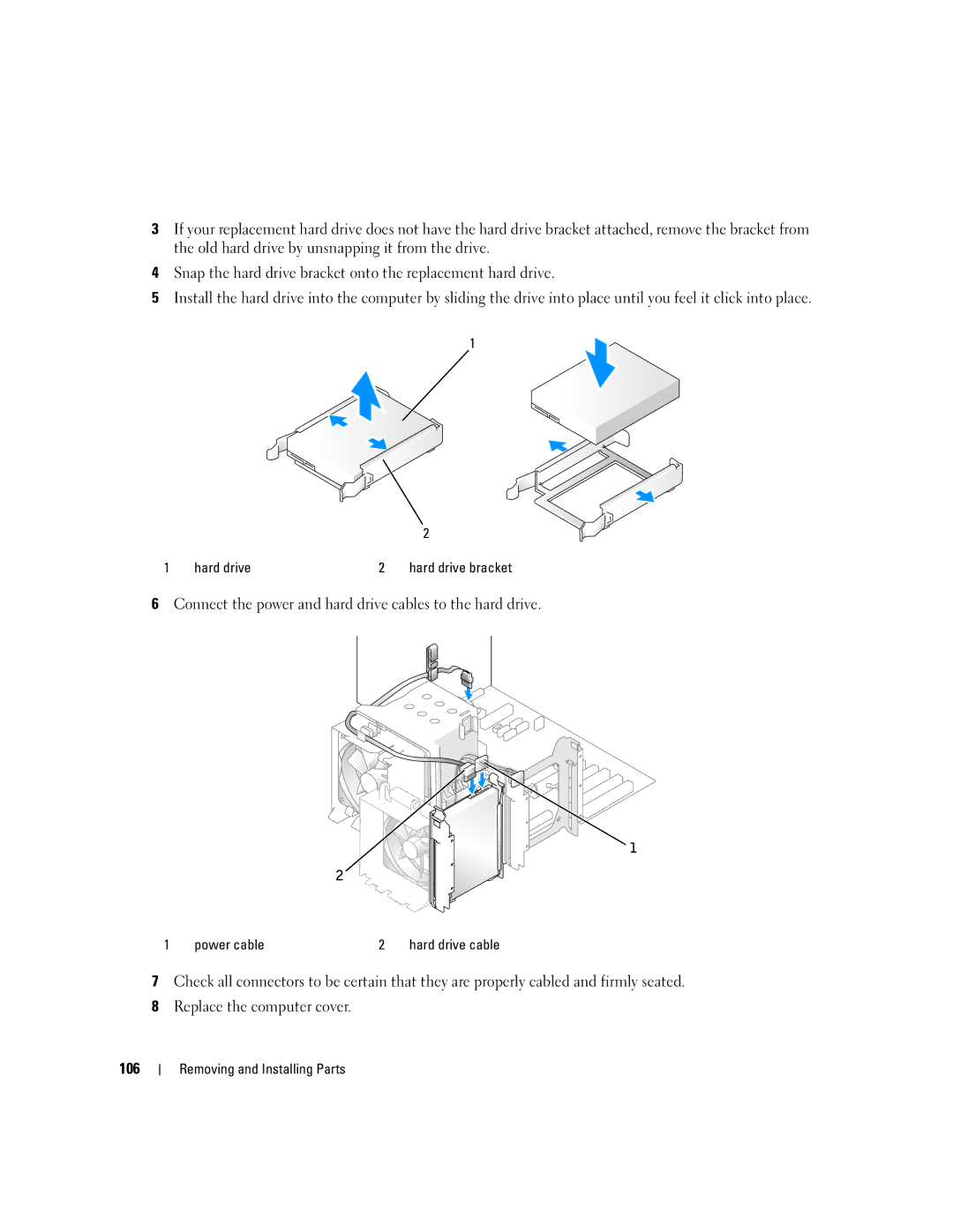 Dell 9200 owner manual 106, Hard drive 