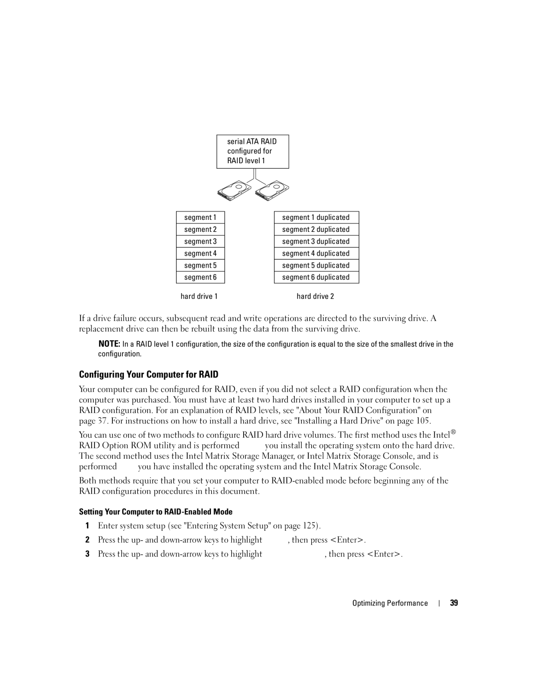 Dell 9200 owner manual Configuring Your Computer for RAID, Setting Your Computer to RAID-Enabled Mode 