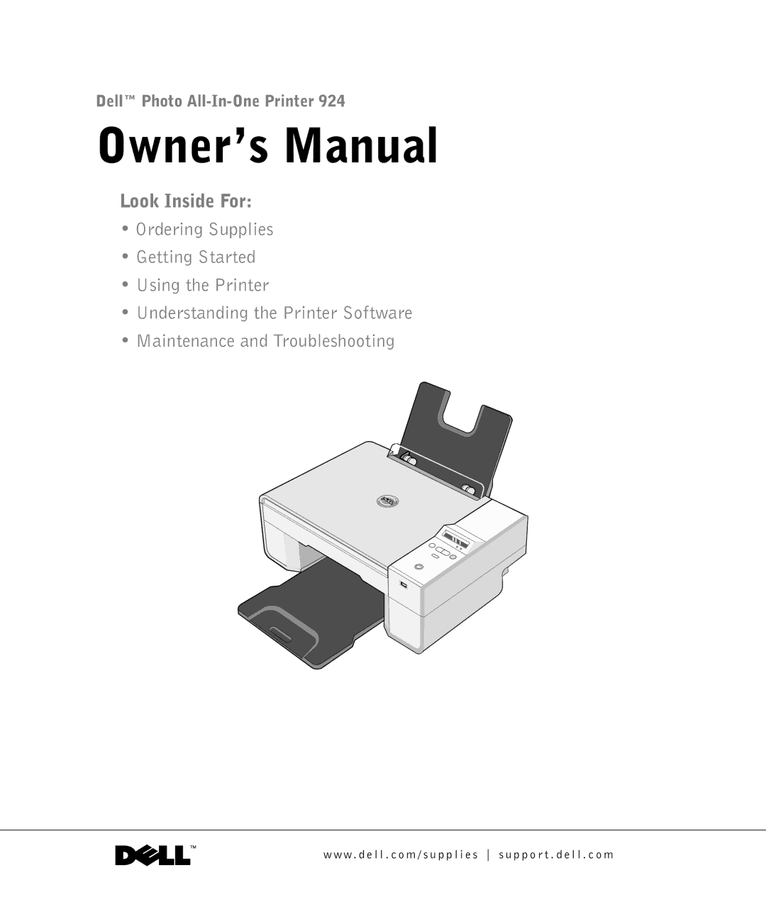 Dell 924 owner manual Look Inside For 