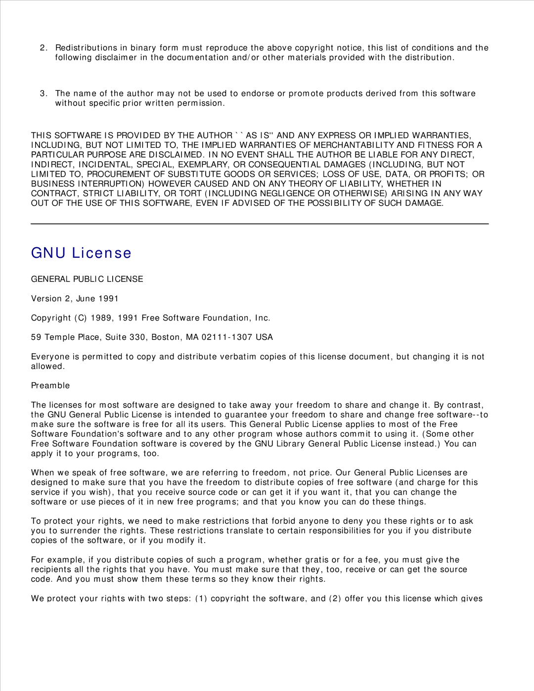 Dell 926 manual GNU License, General Public License 