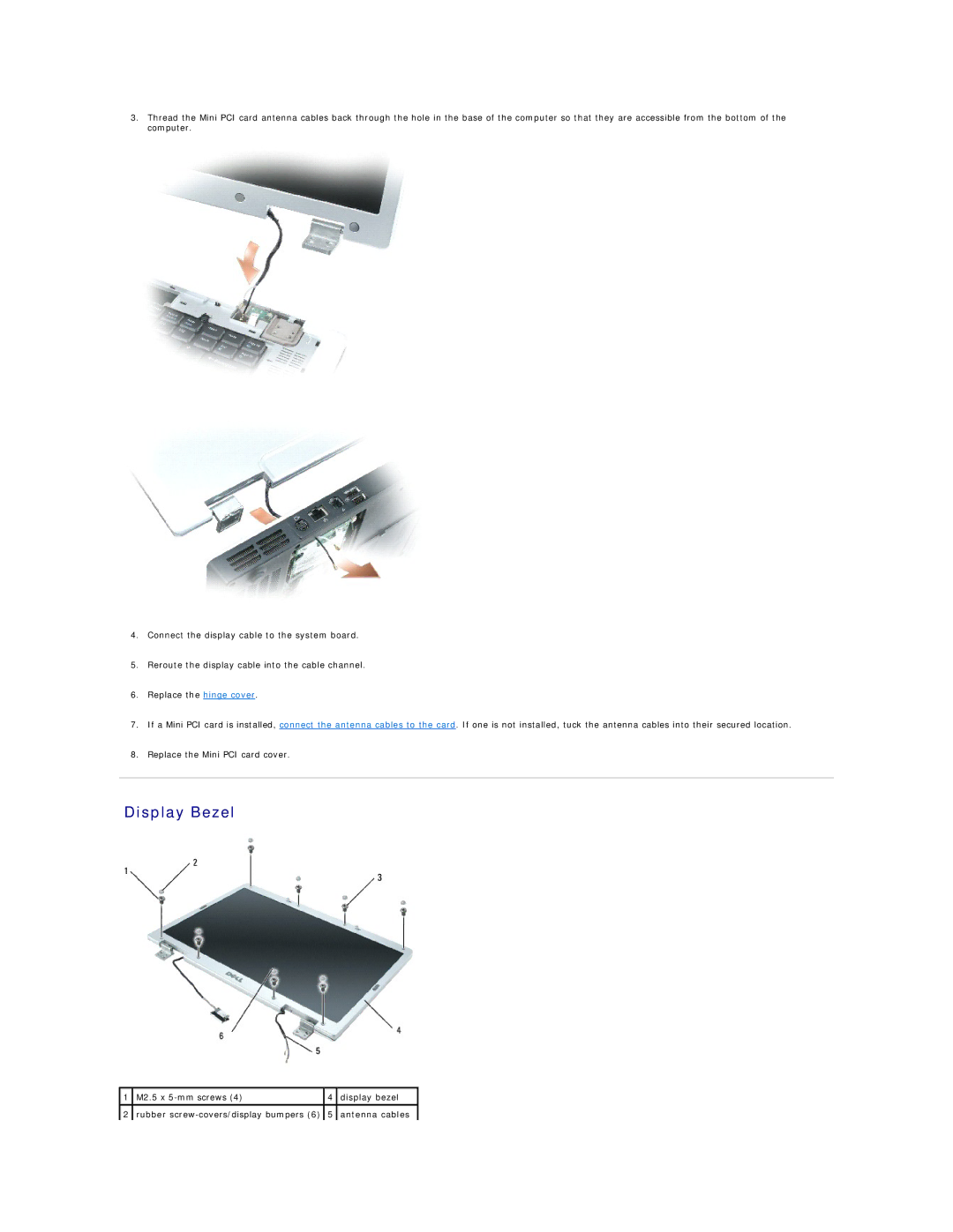 Dell 9300 manual Display Bezel 