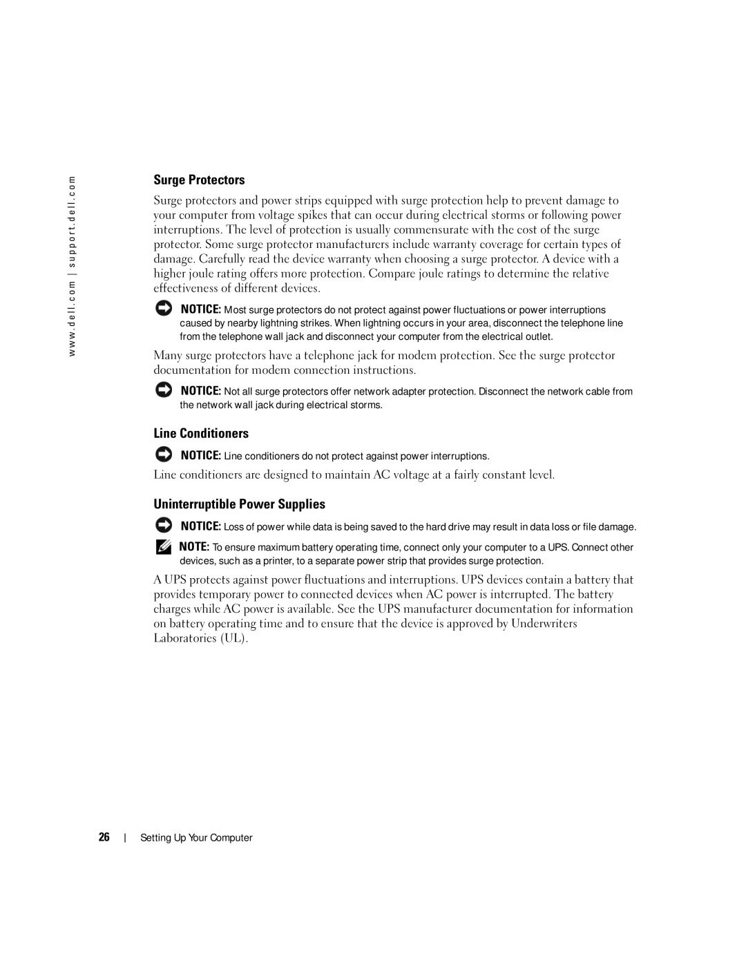 Dell 9300 owner manual Surge Protectors, Line Conditioners, Uninterruptible Power Supplies 