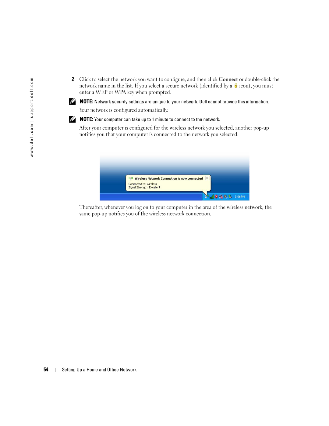 Dell 9300 owner manual Setting Up a Home and Office Network 