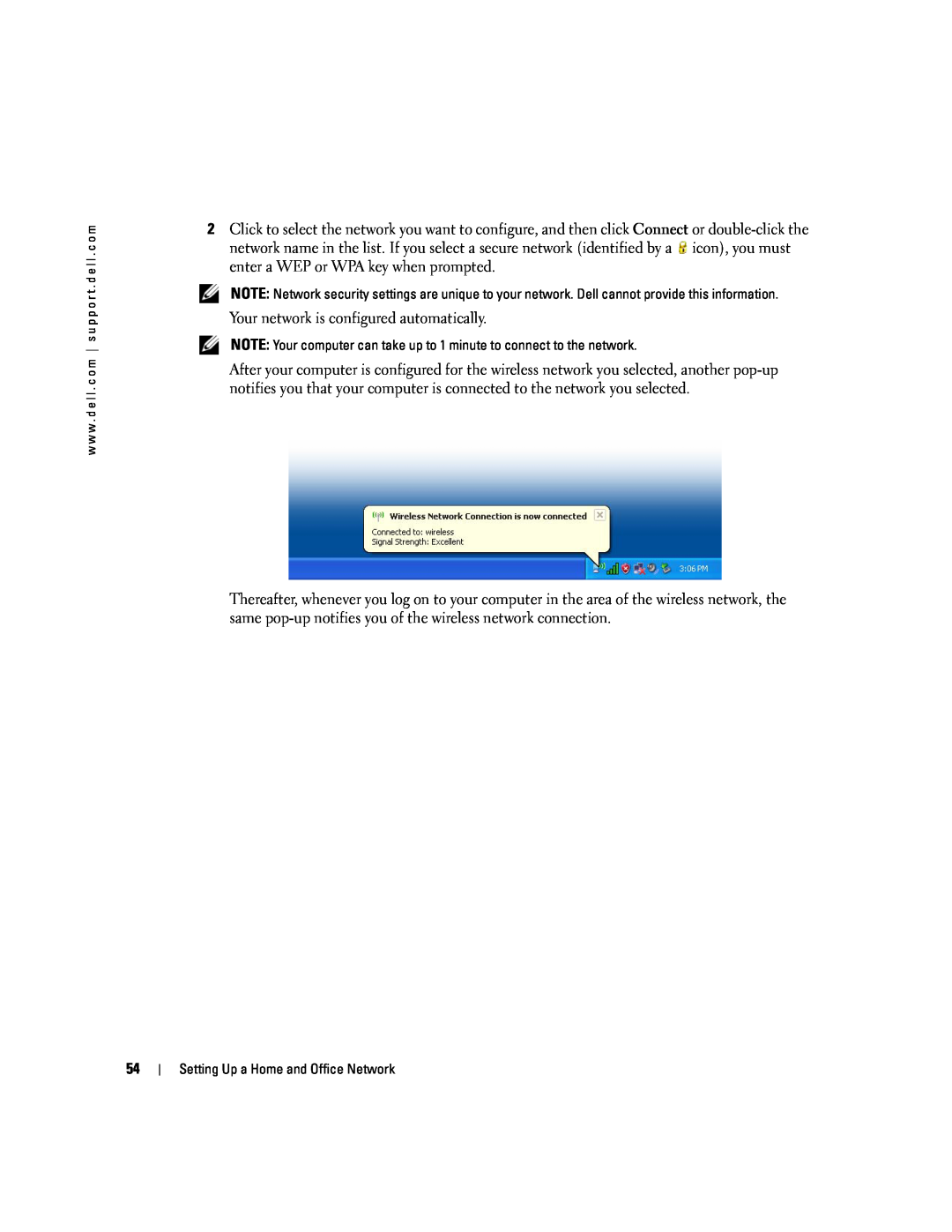 Dell 9300 owner manual Your network is configured automatically 