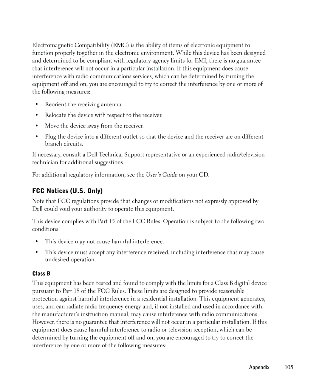 Dell 942 owner manual FCC Notices U.S. Only, Class B 