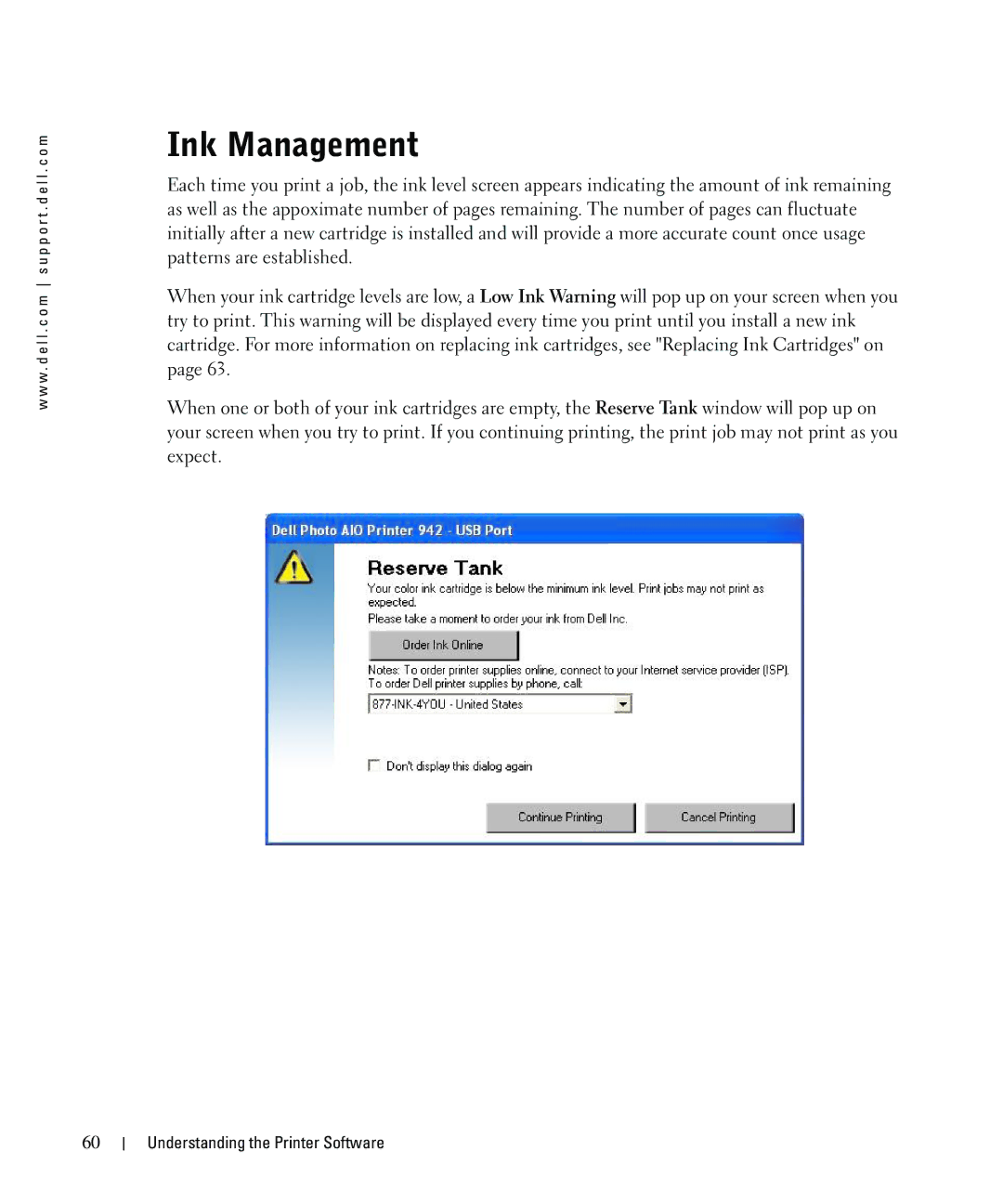 Dell 942 owner manual Ink Management 