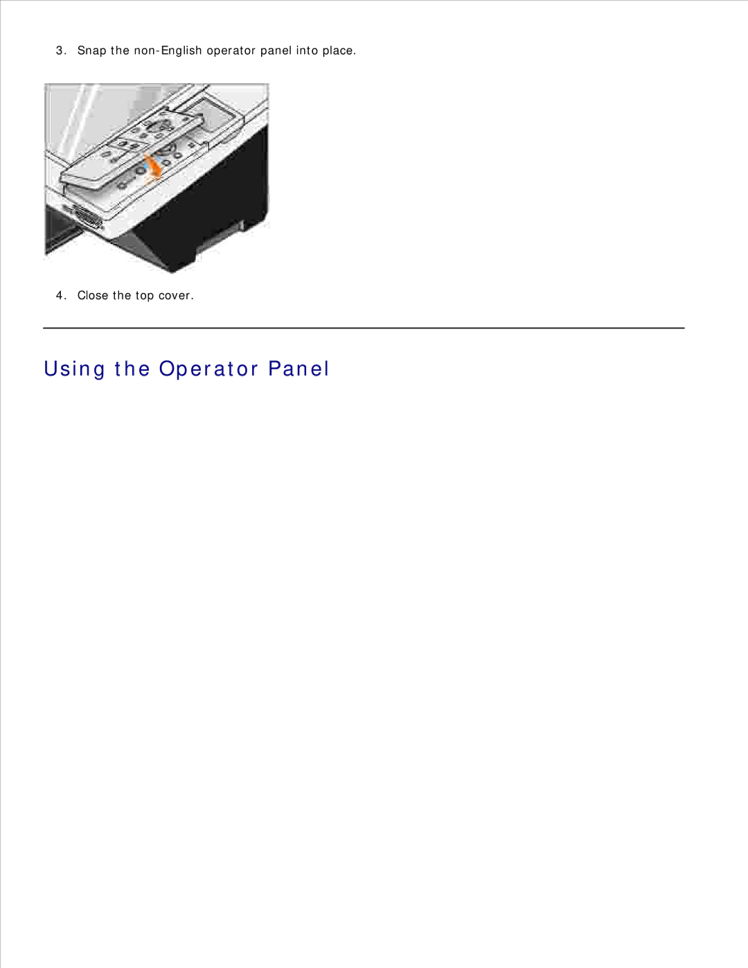 Dell 942 manual Using the Operator Panel 