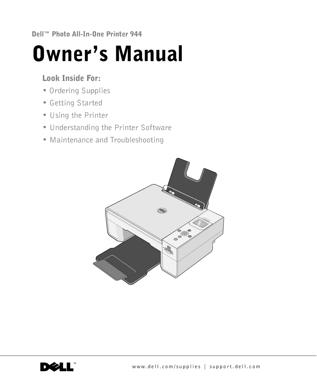 Dell 944 owner manual Look Inside For 