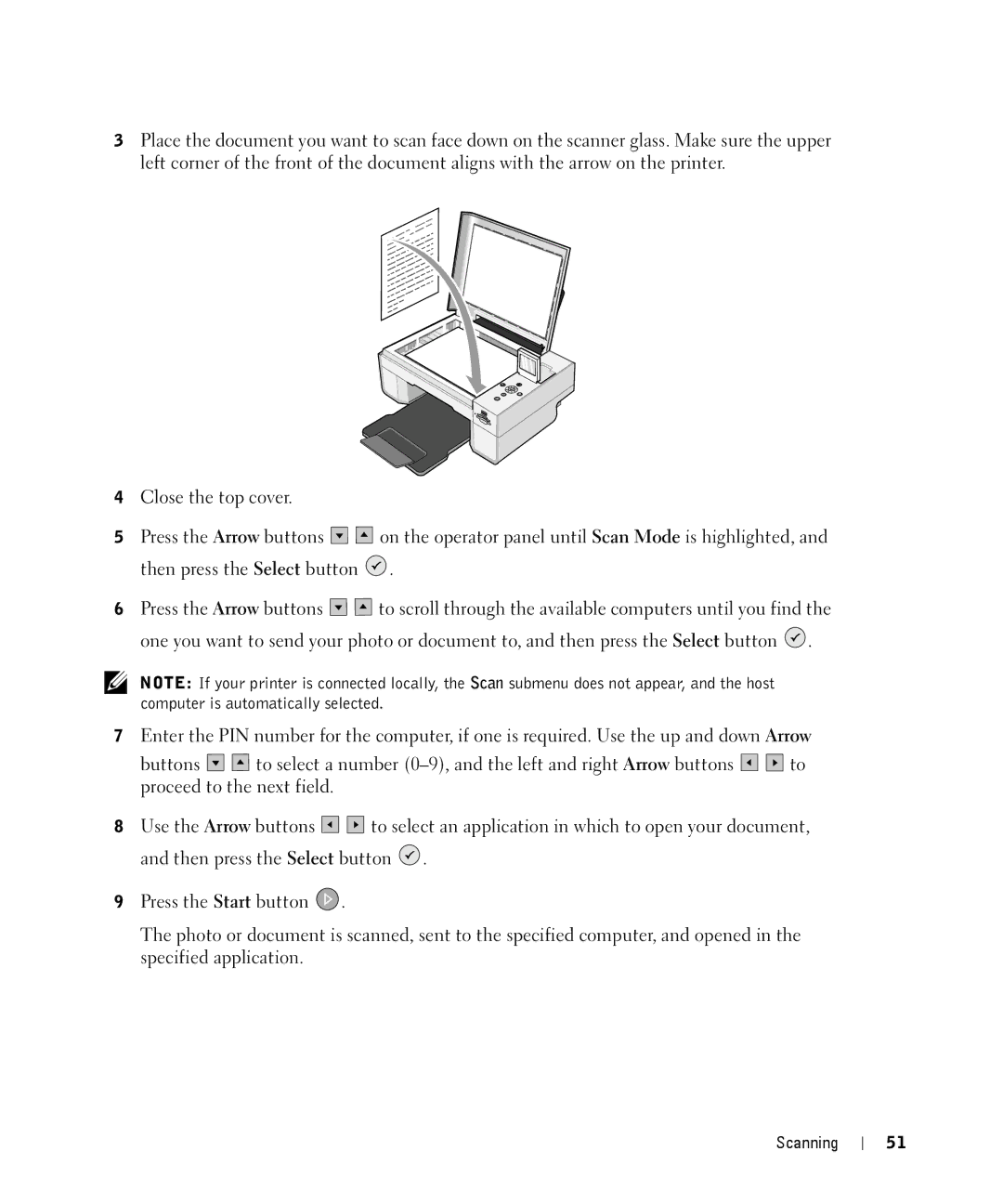 Dell 944 owner manual Scanning 