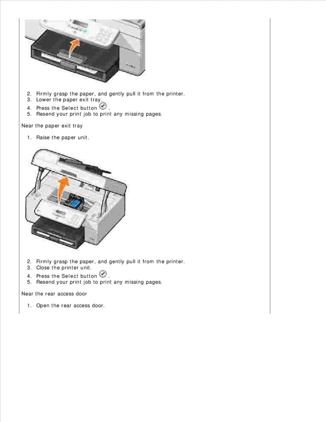 Dell 946 owner manual Near the paper exit tray 