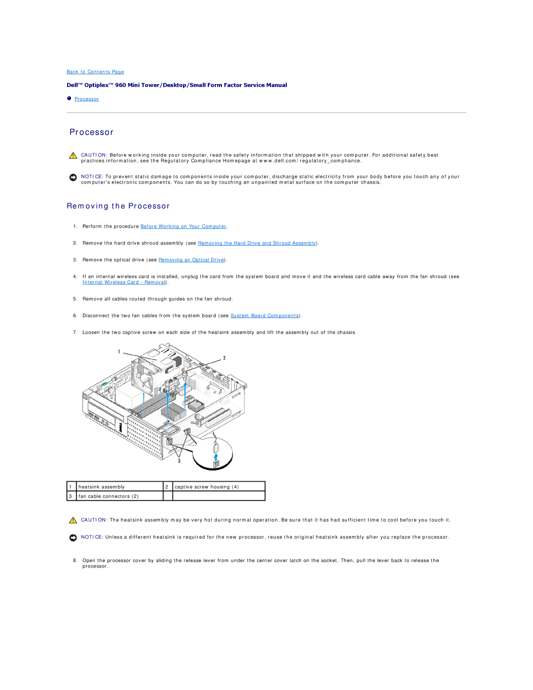 Dell 960 manual Processor 