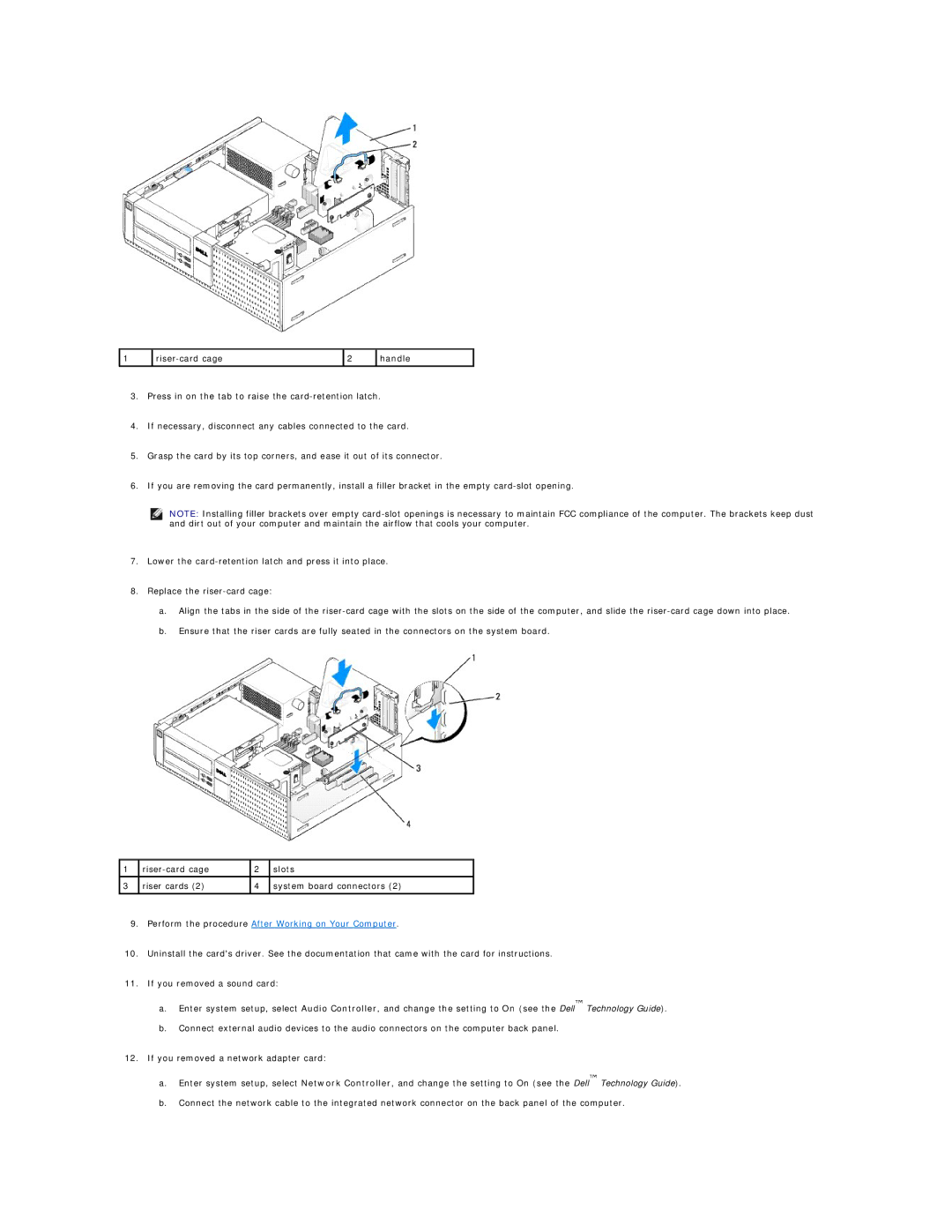 Dell 960 manual Perform the procedure After Working on Your Computer 