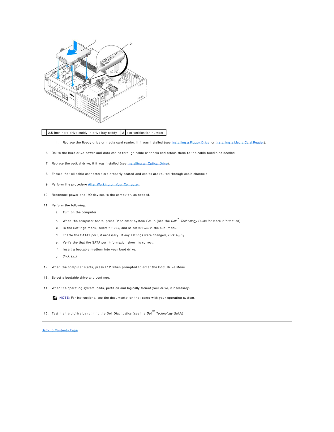 Dell 960 manual Perform the procedure After Working on Your Computer 