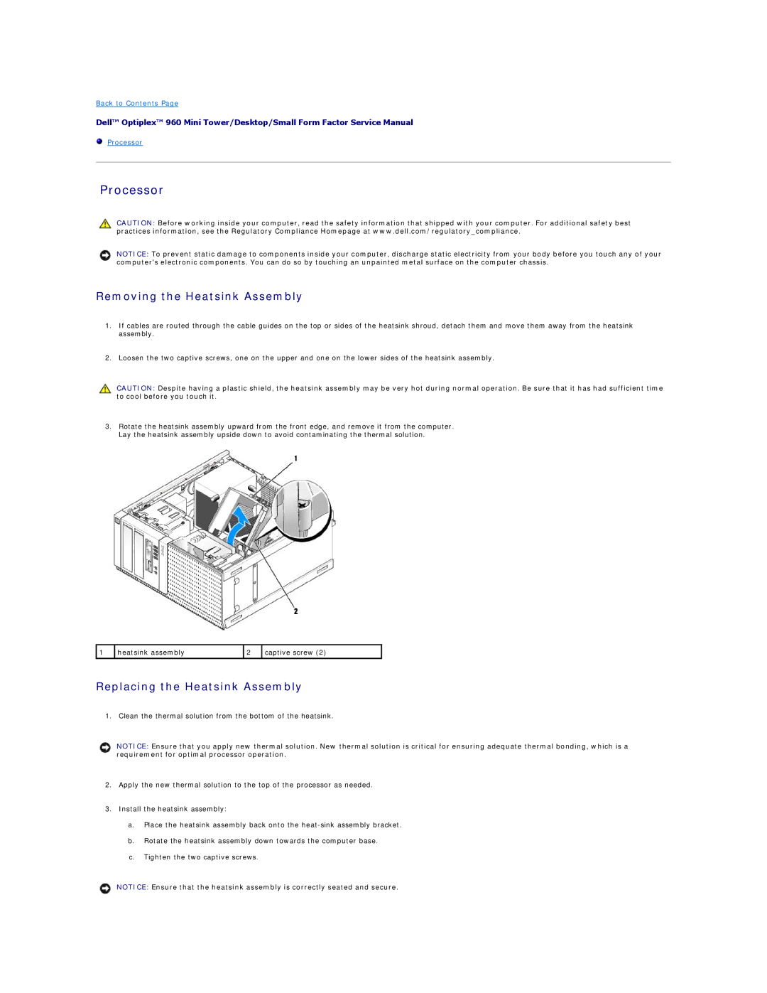 Dell 960 manual Processor 