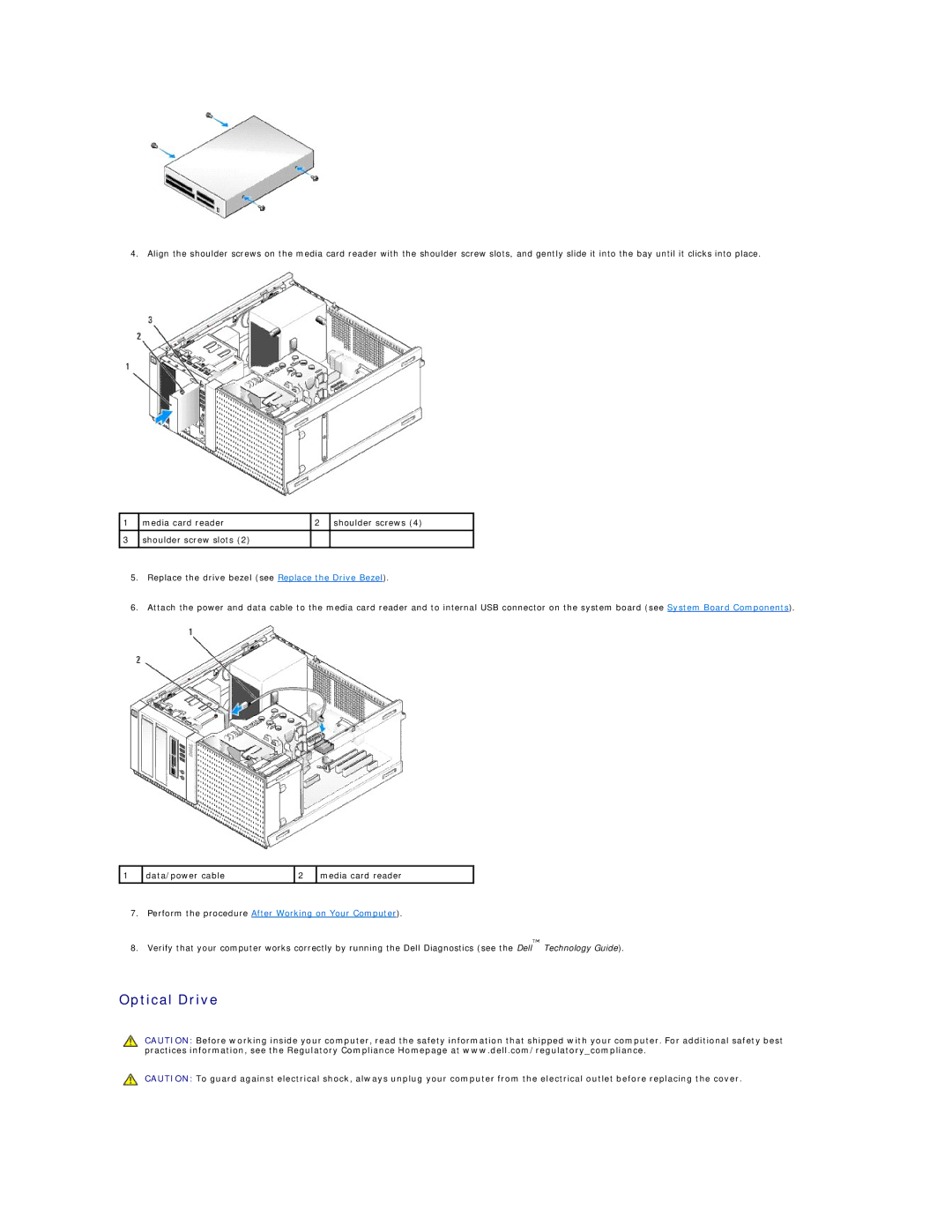 Dell 960 manual Optical Drive 