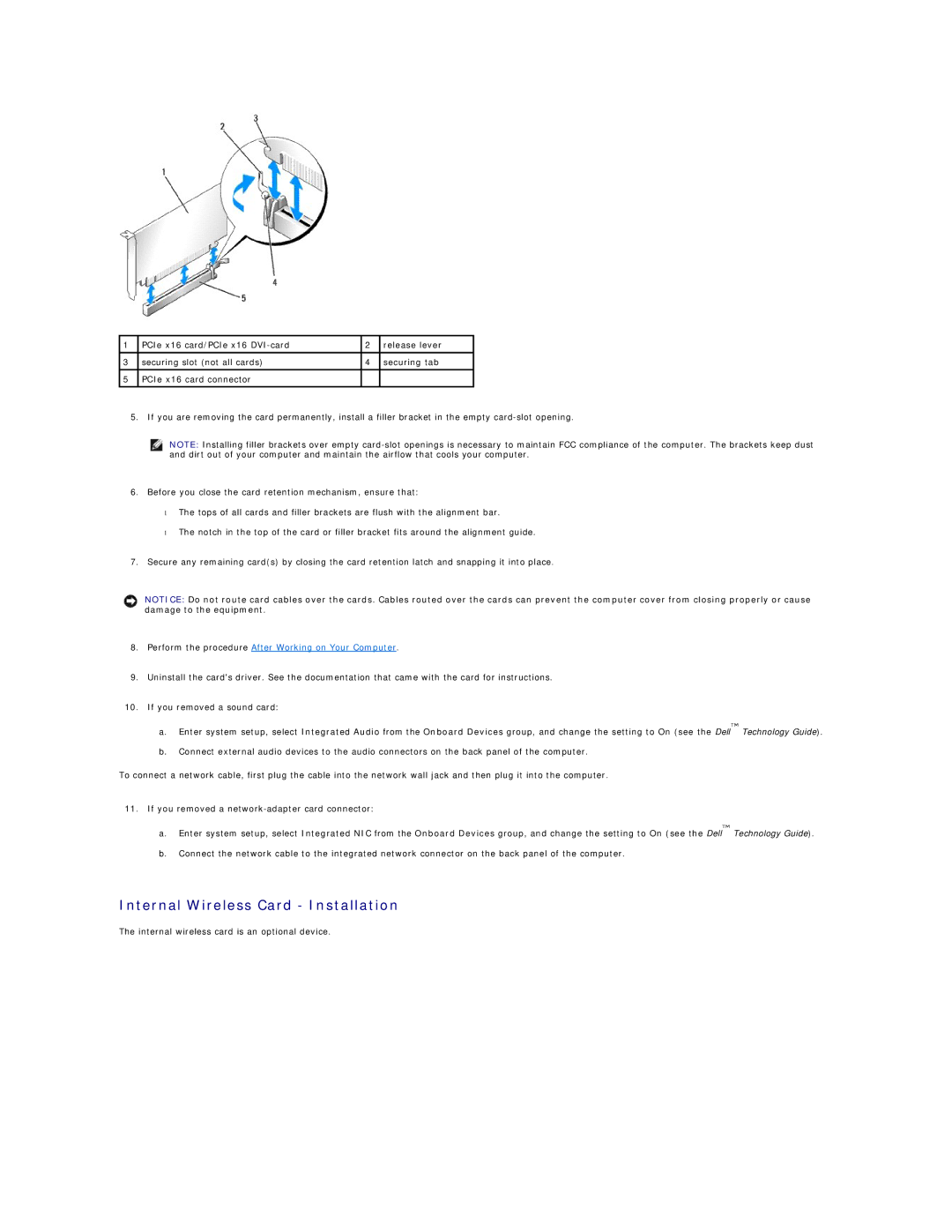 Dell 960 manual Internal wireless card is an optional device 