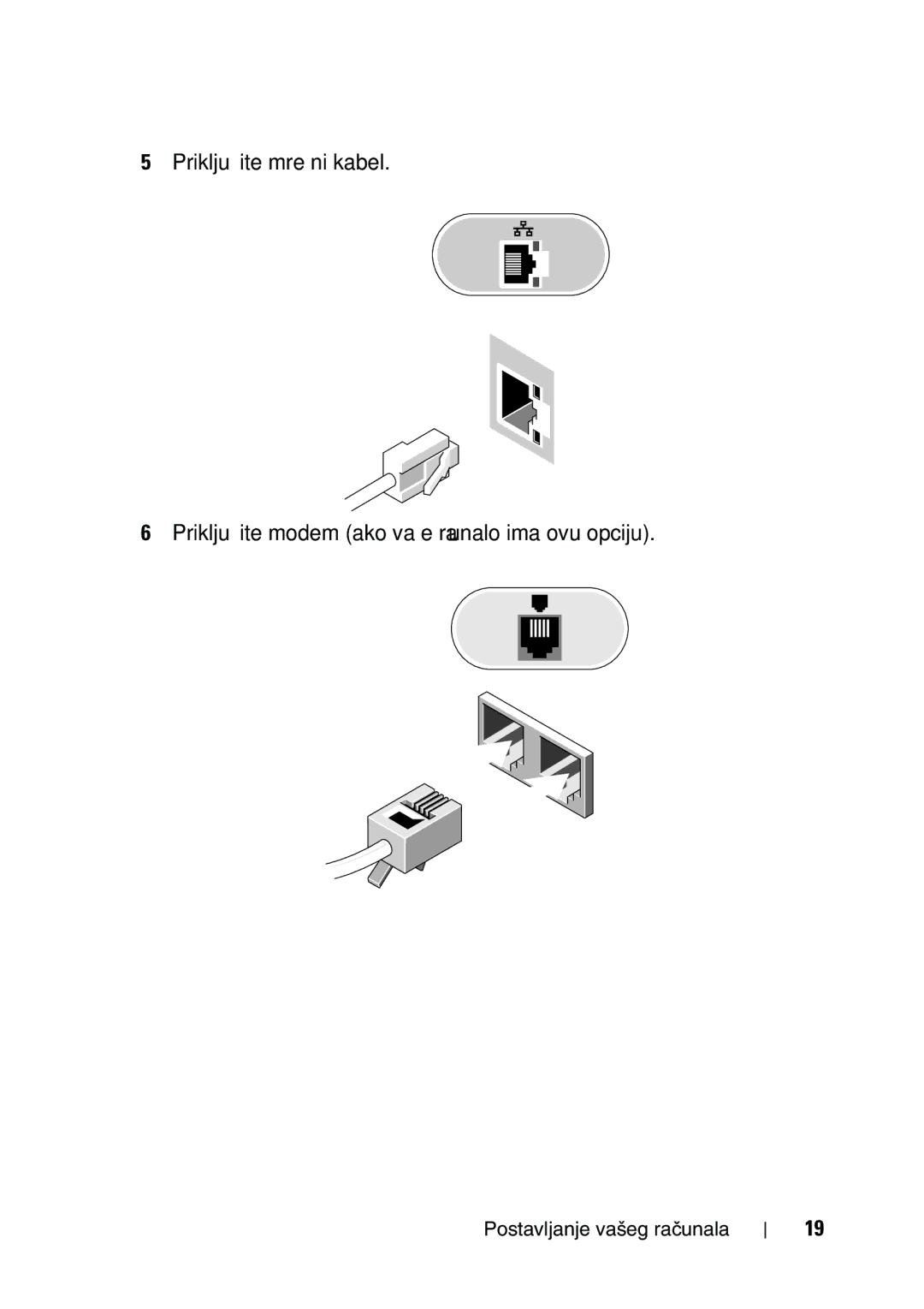 Dell 960 manual Postavljanje vašeg računala 