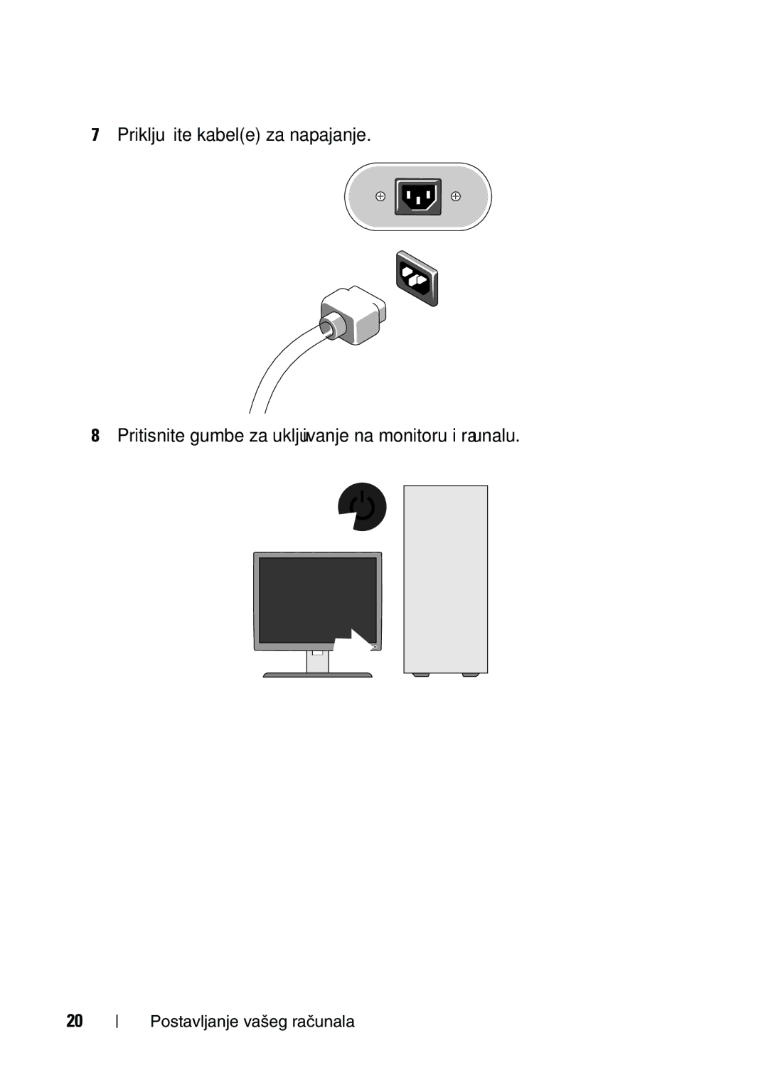 Dell 960 manual Postavljanje vašeg računala 