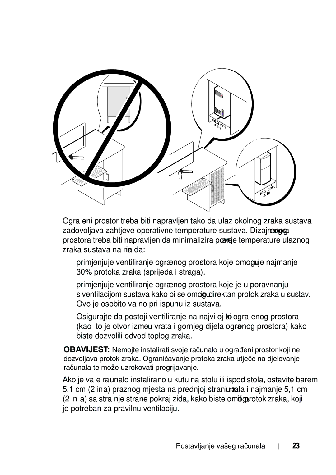 Dell 960 manual Postavljanje vašeg računala 