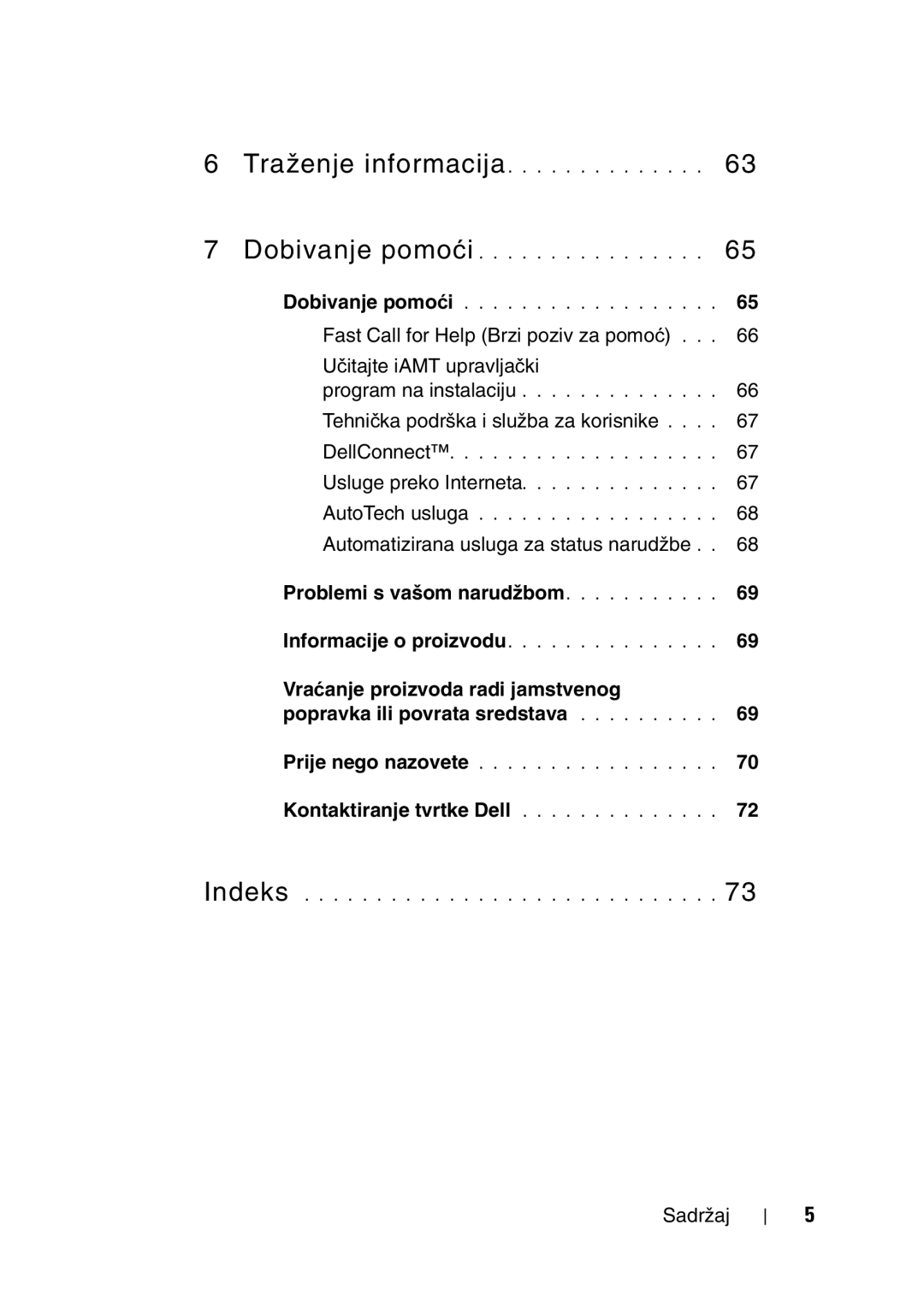 Dell 960 manual Problemi s vašom narudžbom 