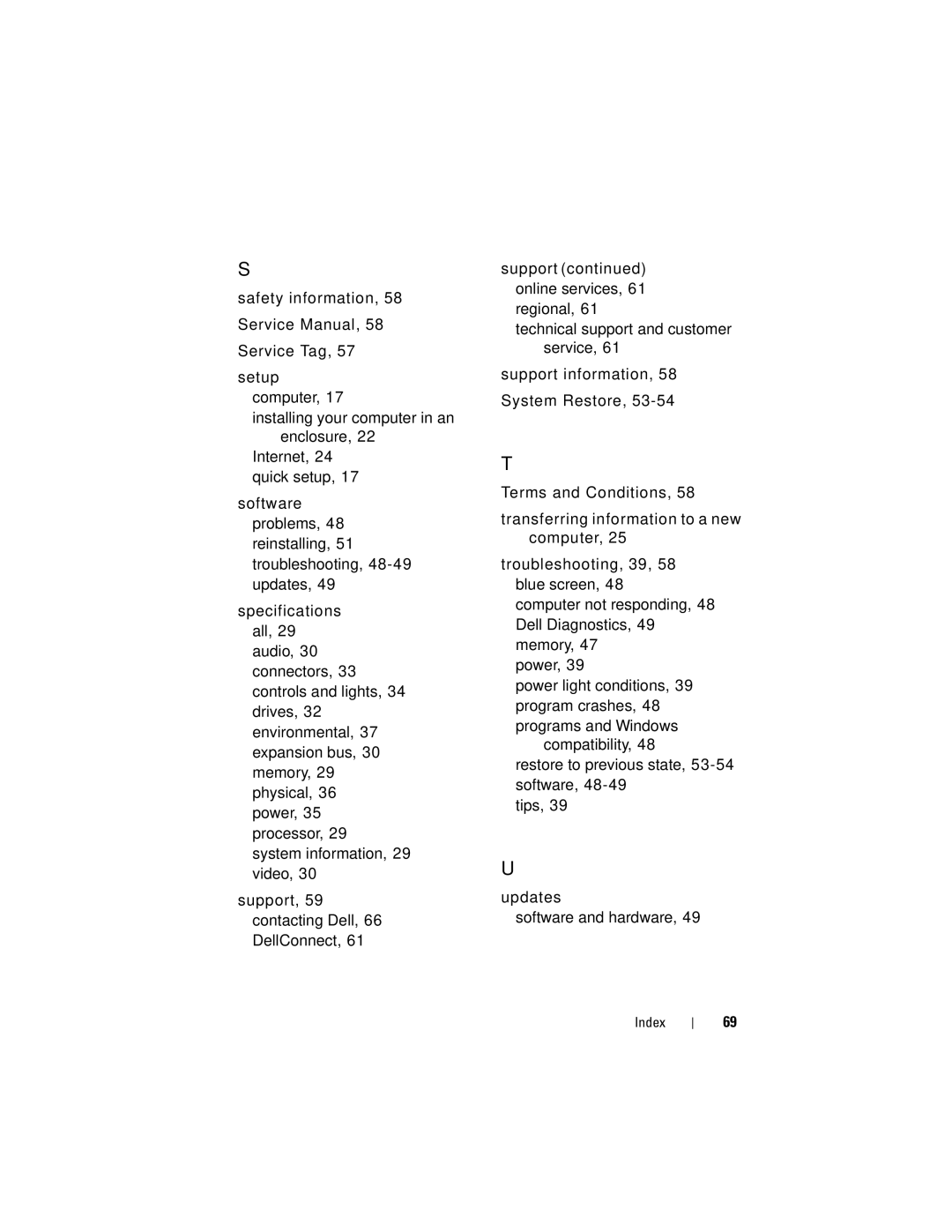 Dell 960 specifications Power, 35 processor 