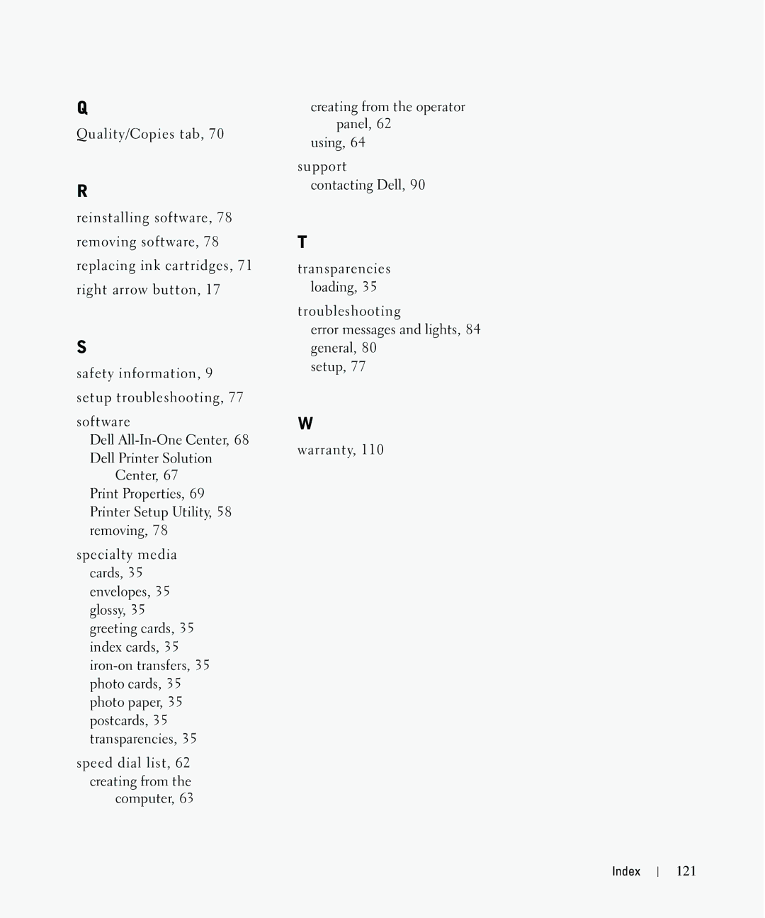 Dell 962 owner manual 121 