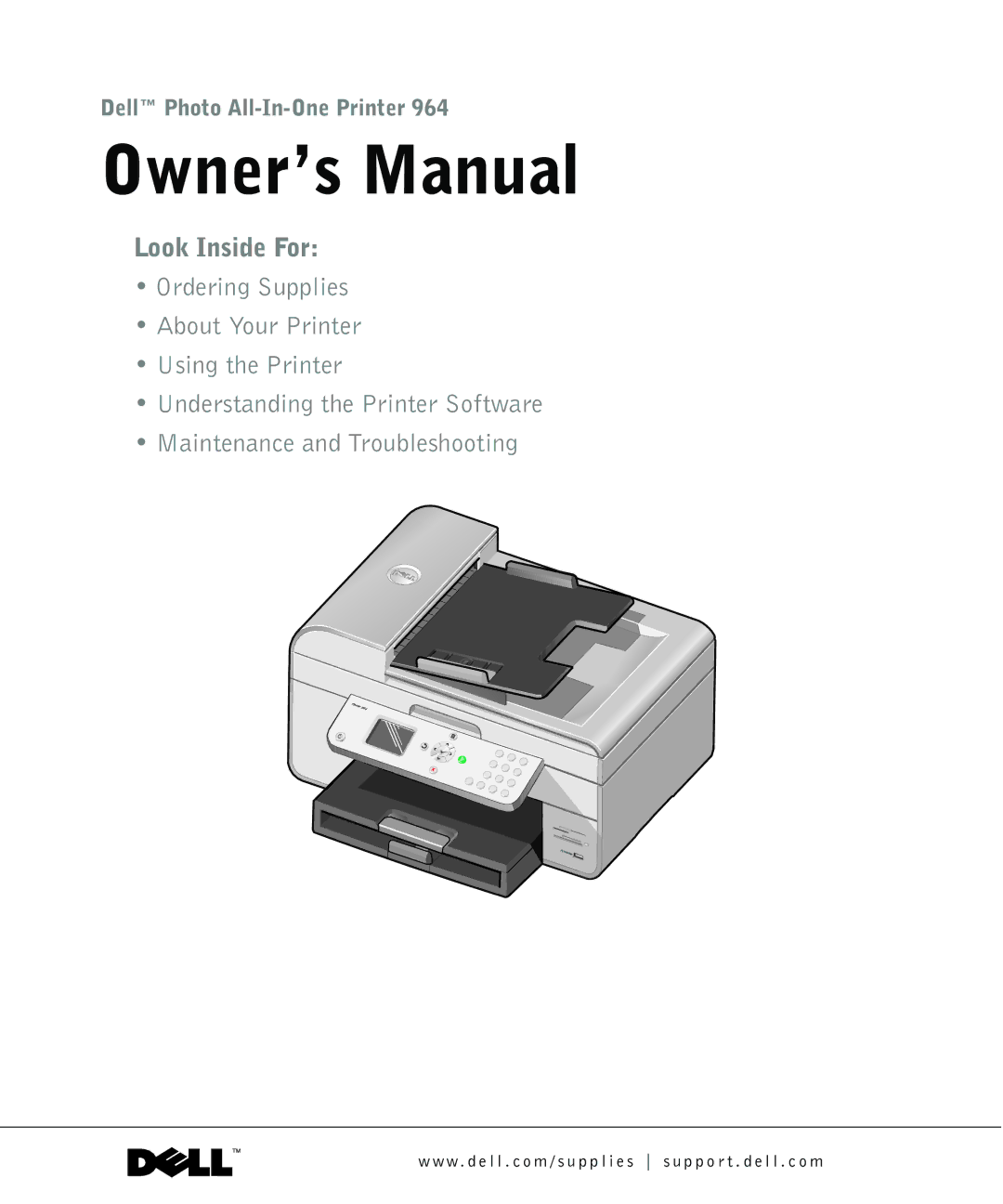 Dell 964 owner manual Look Inside For 